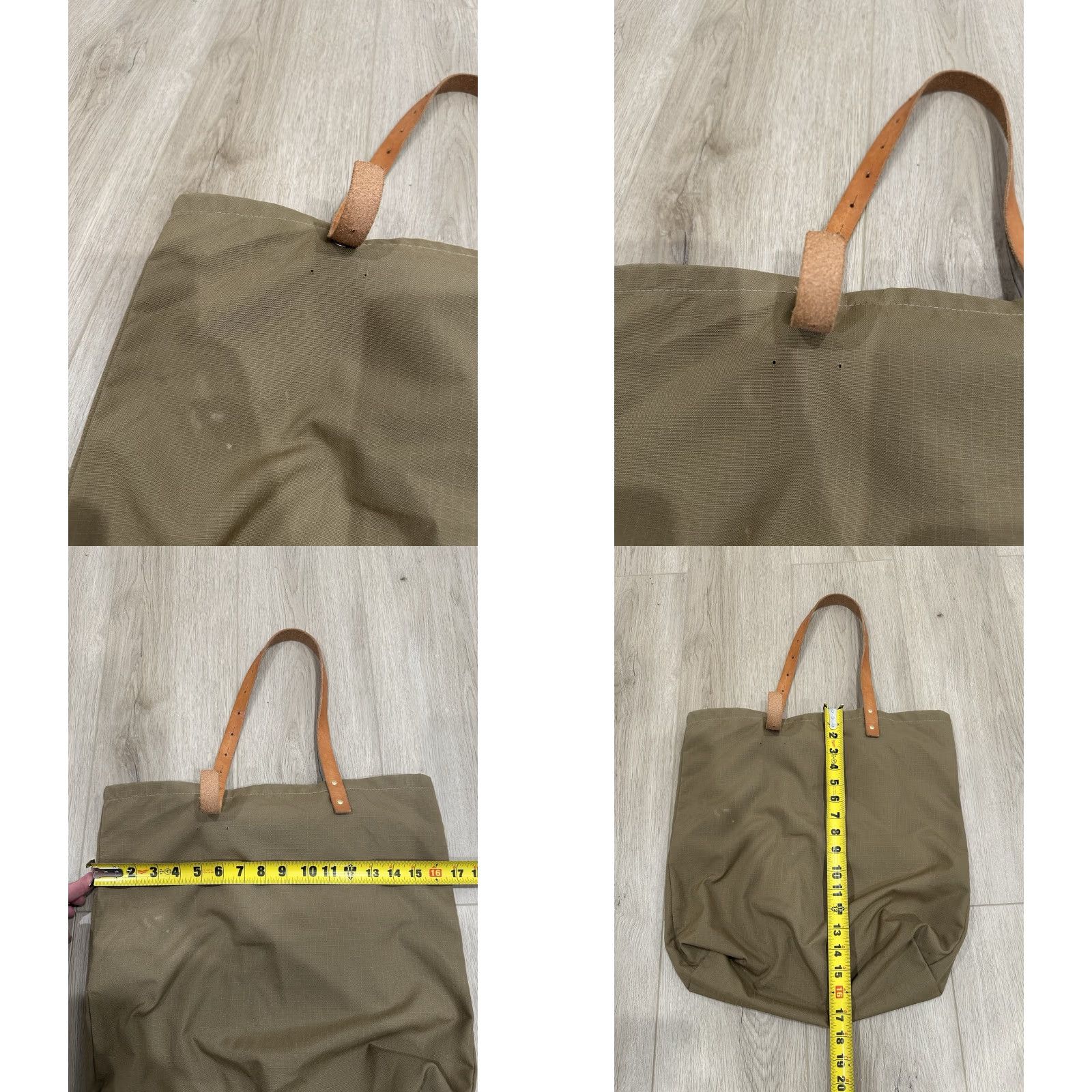 Vintage 8.6.4 Tote Bag Shoulder Bag Women Nylon Lightweight Green Contemporary Pouch Modern Minimalist Bag Size ONE SIZE - 9 Thumbnail