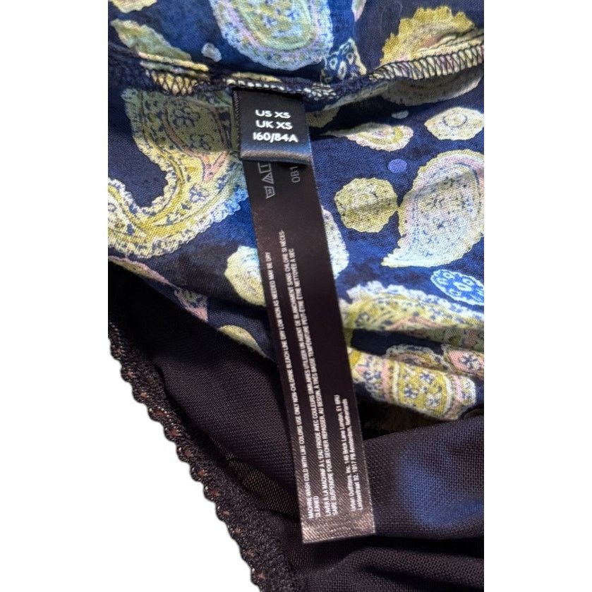 Free People Free People Bodysuit Women XS Navy Blue Sundown Paisley Boho Size XS / US 0-2 / IT 36-38 - 9 Thumbnail
