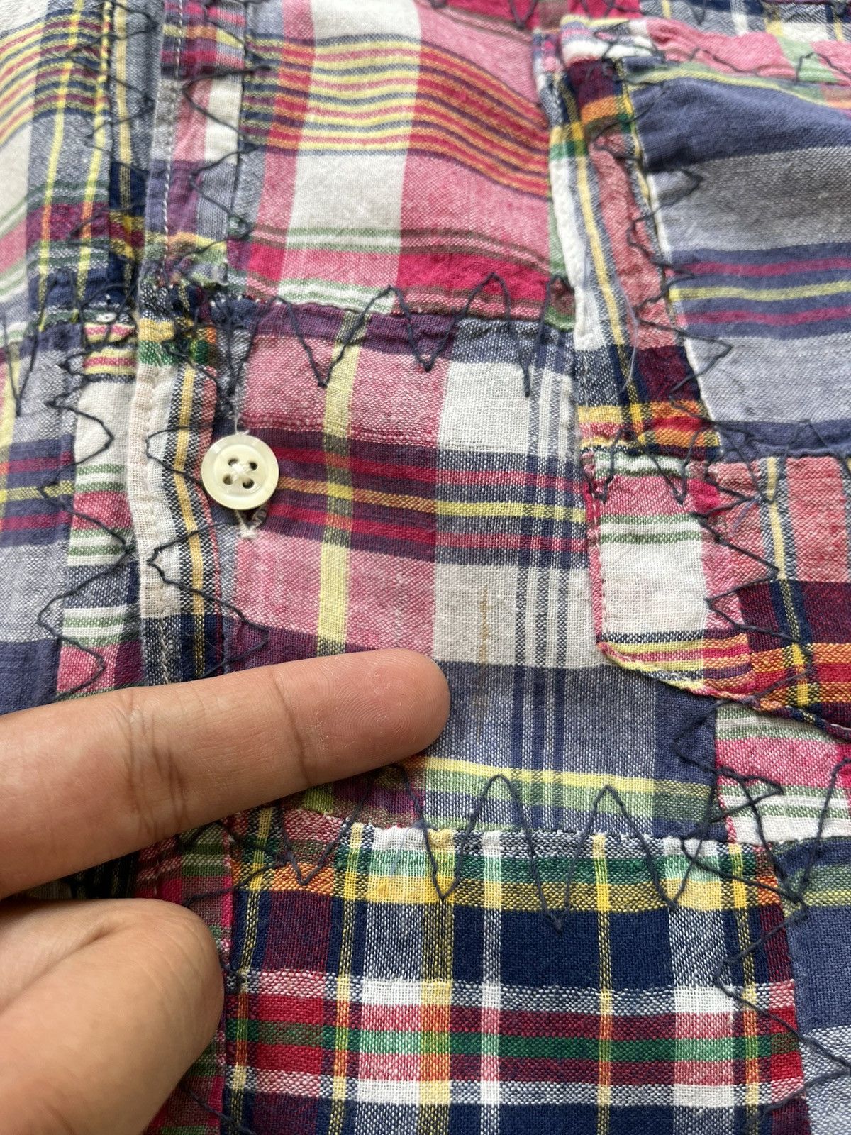 If Six Was Nine × Japanese Brand × Le Grande Bleu (L.G.B.) Rare 💥 Royal Flash Patch Work Shirt Size US S / EU 44-46 / 1 - 11 Thumbnail
