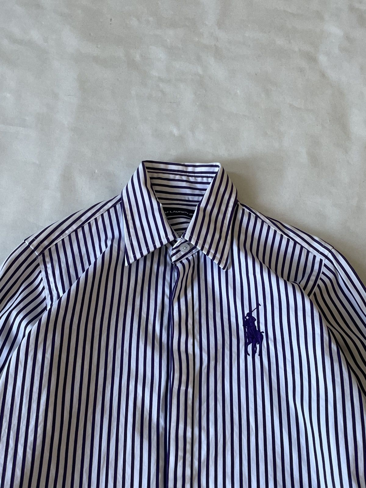 Polo Ralph Lauren Ralph Lauren Sport Big Pony Striped Shirt Purple/White Size XS / US 0-2 / IT 36-38 - 4 Thumbnail