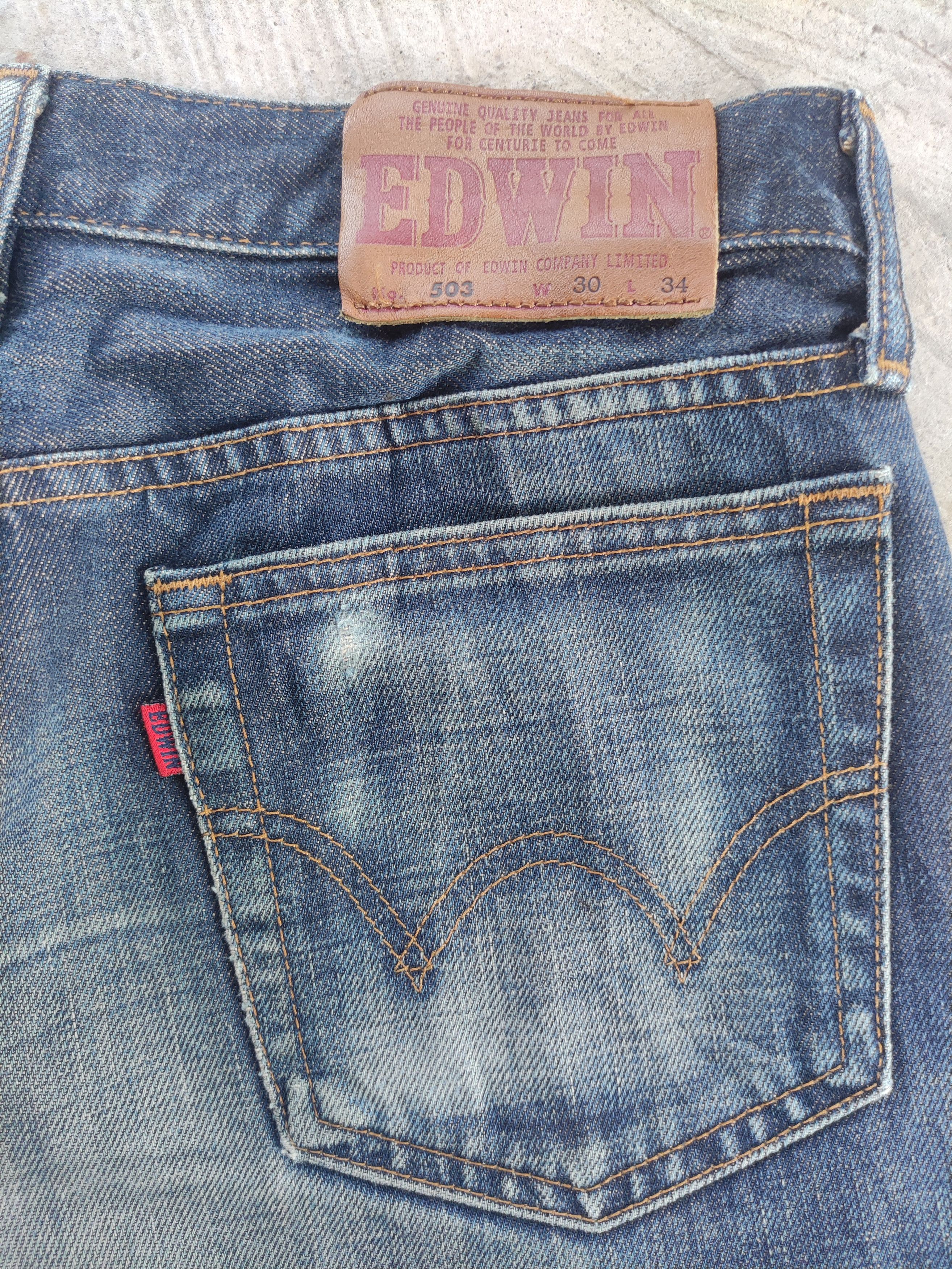 Edwin Vintage Edwin 503 Japan Flare Distressed Faded Jean Size US 30 / EU 46 - 12 Thumbnail