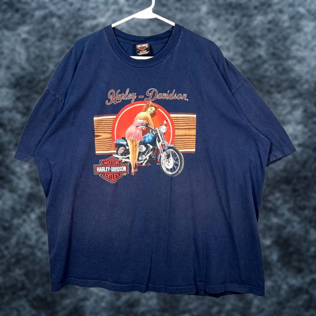 Harley Davidson Harley-Davidson T-Shirt Harley-Davidson Blue 4XL Size 4X Adult Mens Logo Motorcycle Vintage? No (from title) Size US XXL / EU 58 / 5 - 1 Thumbnail