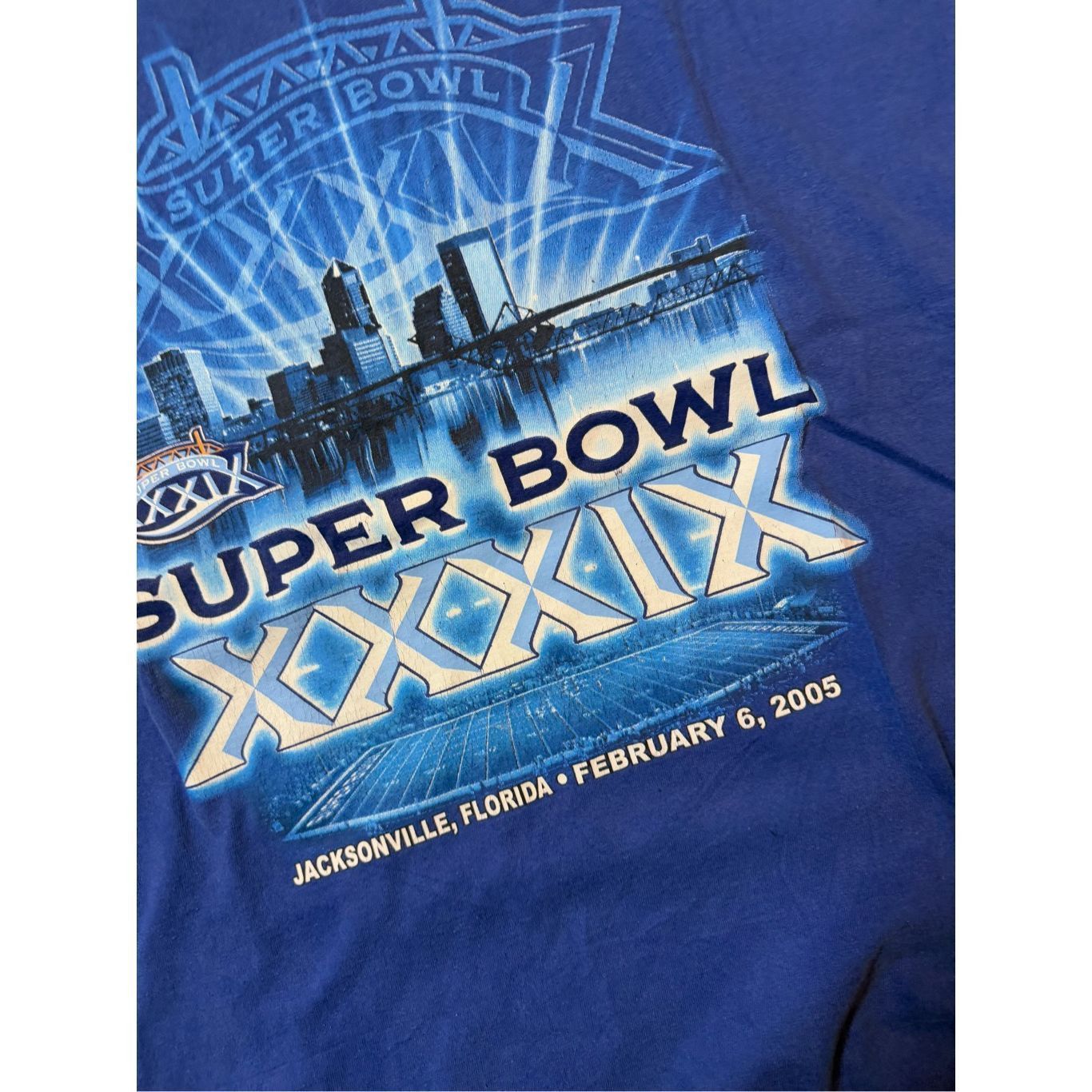 NFL Size M - Super Bowl XXXIX Fire T-shirt AOP Blue Jacksonville Size US M / EU 48-50 / 2 - 2 Thumbnail
