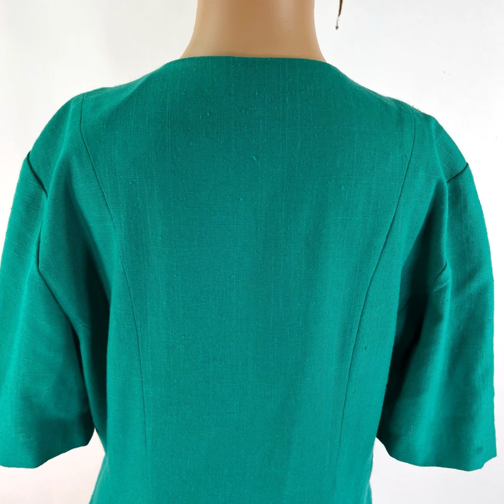 Vintage VINTAGE Brownstone Studio NY Front Button Midi Dress Womens 14 Green Pockets USA Adult Size XL / US 12-14 / IT 48-50 - 3 Thumbnail