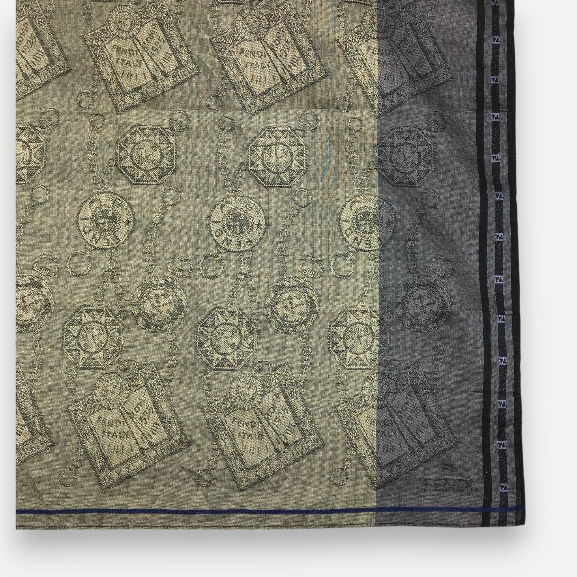 Japanese Brand Vintage Fendi Handkerchief Pocket Square Bandana Size ONE SIZE - 4 Thumbnail