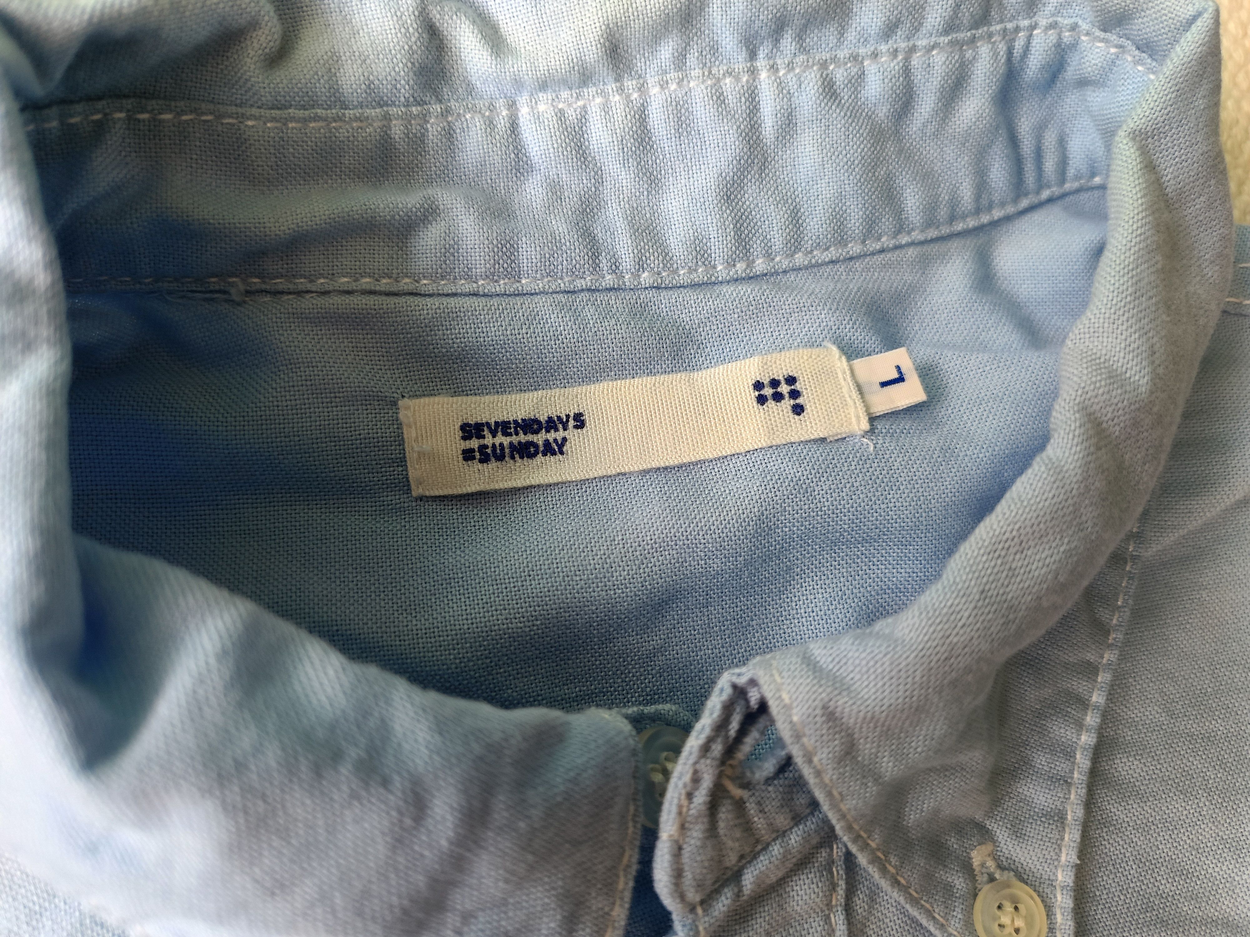 Japanese Brand 7days Sevendays Sunday blue button down native pocket shirt Size US S / EU 44-46 / 1 - 4 Thumbnail