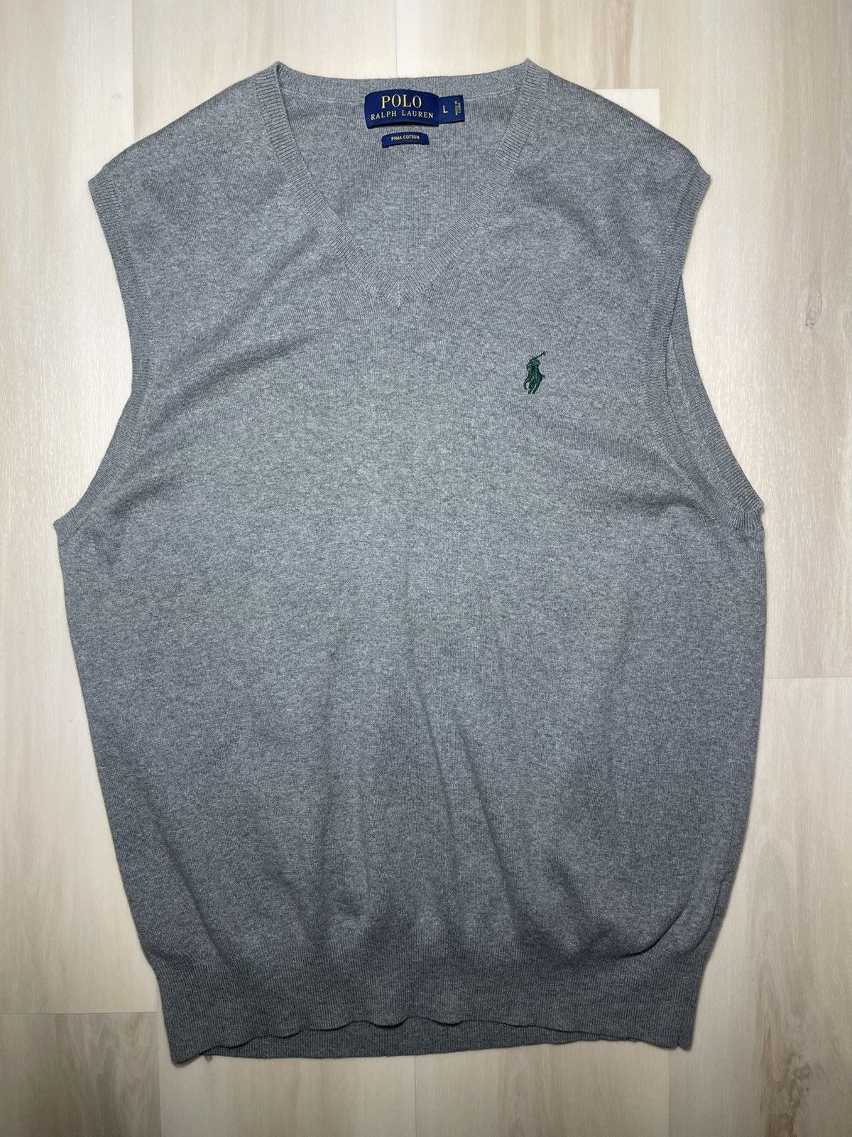 Polo Ralph Lauren Polo Ralph Lauren Gray Pima Cotton Pullover Sweater Golf Size US L / EU 52-54 / 3 - 1 Thumbnail