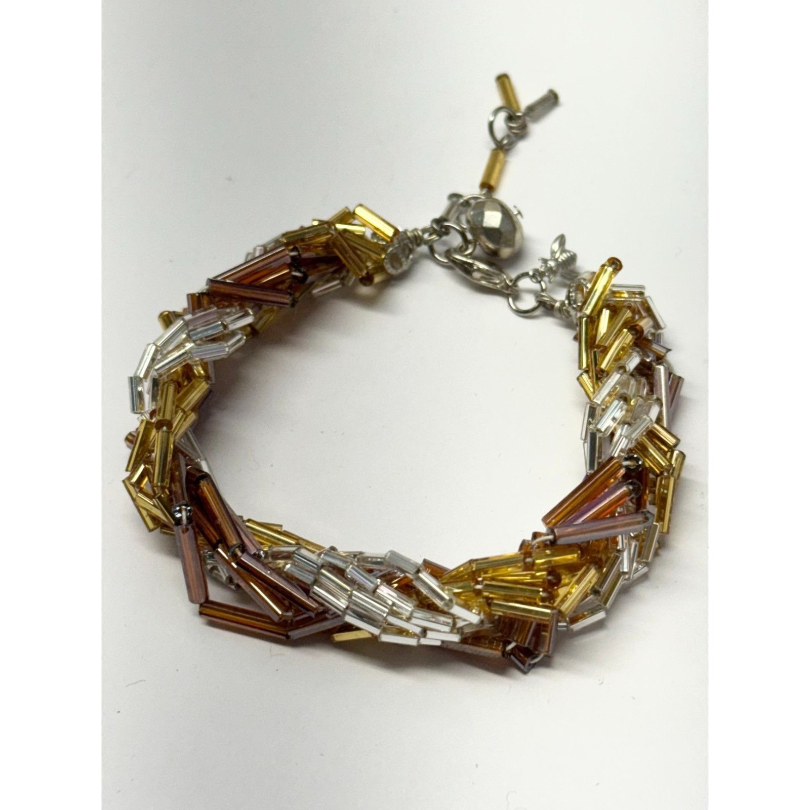 Vintage Vintage metallic braided glass sequin bracelet Size ONE SIZE - 4 Thumbnail