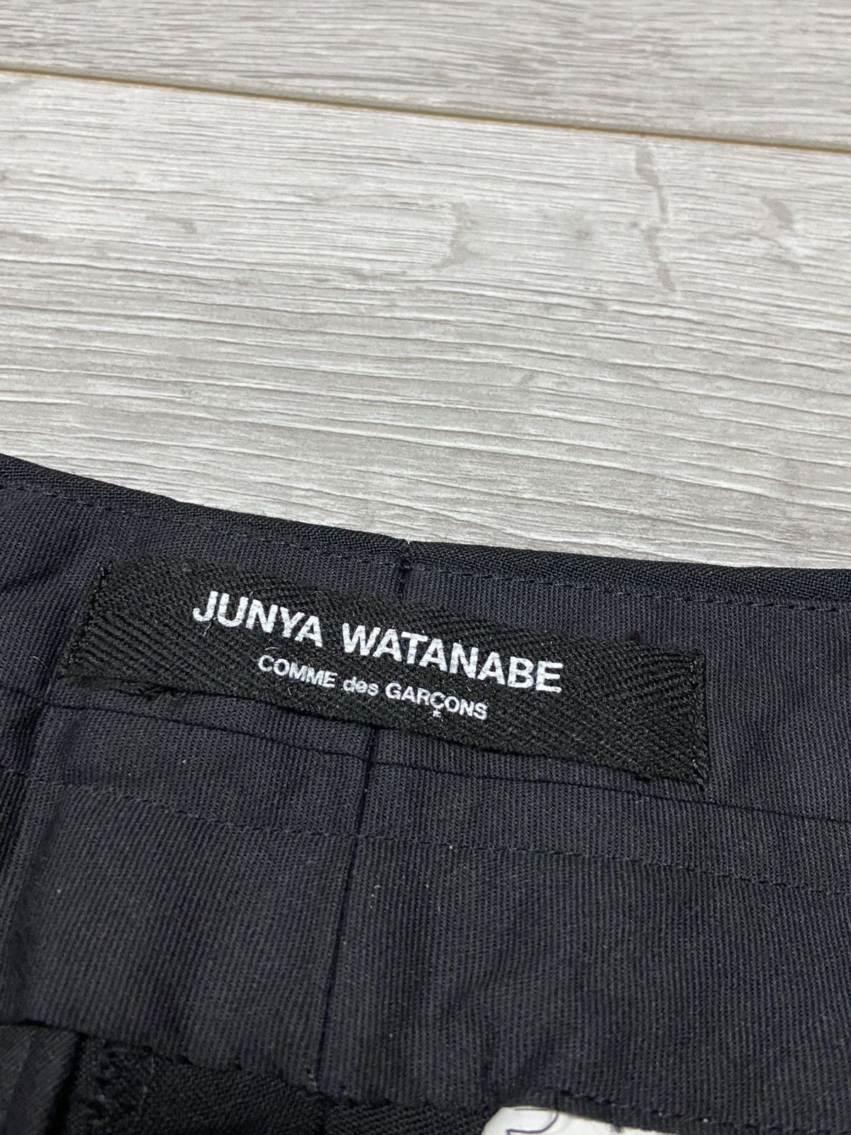 Comme des Garcons Junya Watanabe Comme des Garçons Black Wide Wool Trousers Size 28" / US 6 / IT 42 - 2 Thumbnail