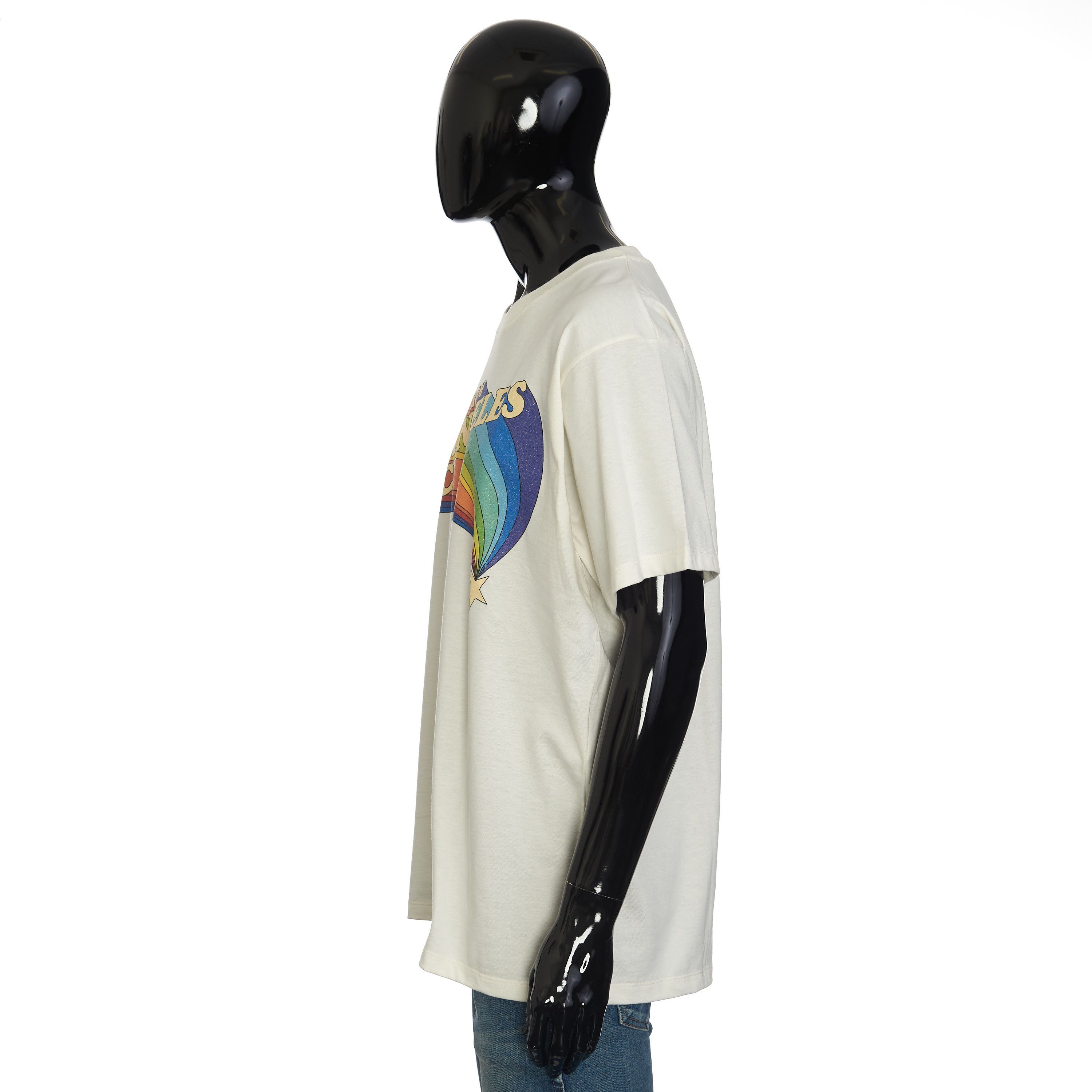 Gucci White Cotton Jersey T-shirt With Los Angeles Souvenir Print Size US L / EU 52-54 / 3 - 3 Thumbnail