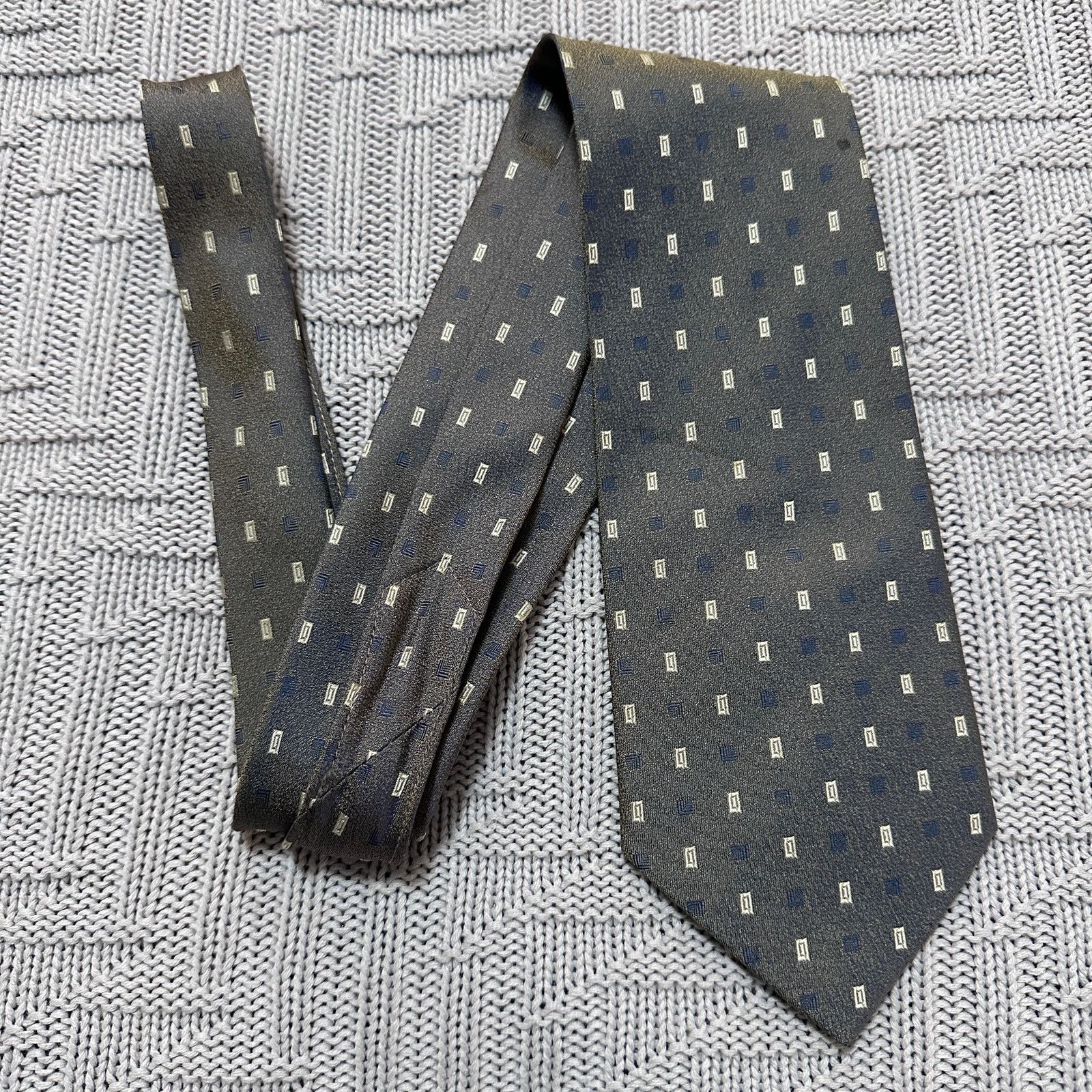 Other Beau Brummel metallic gray geometric silk tie Size ONE SIZE - 1 Thumbnail