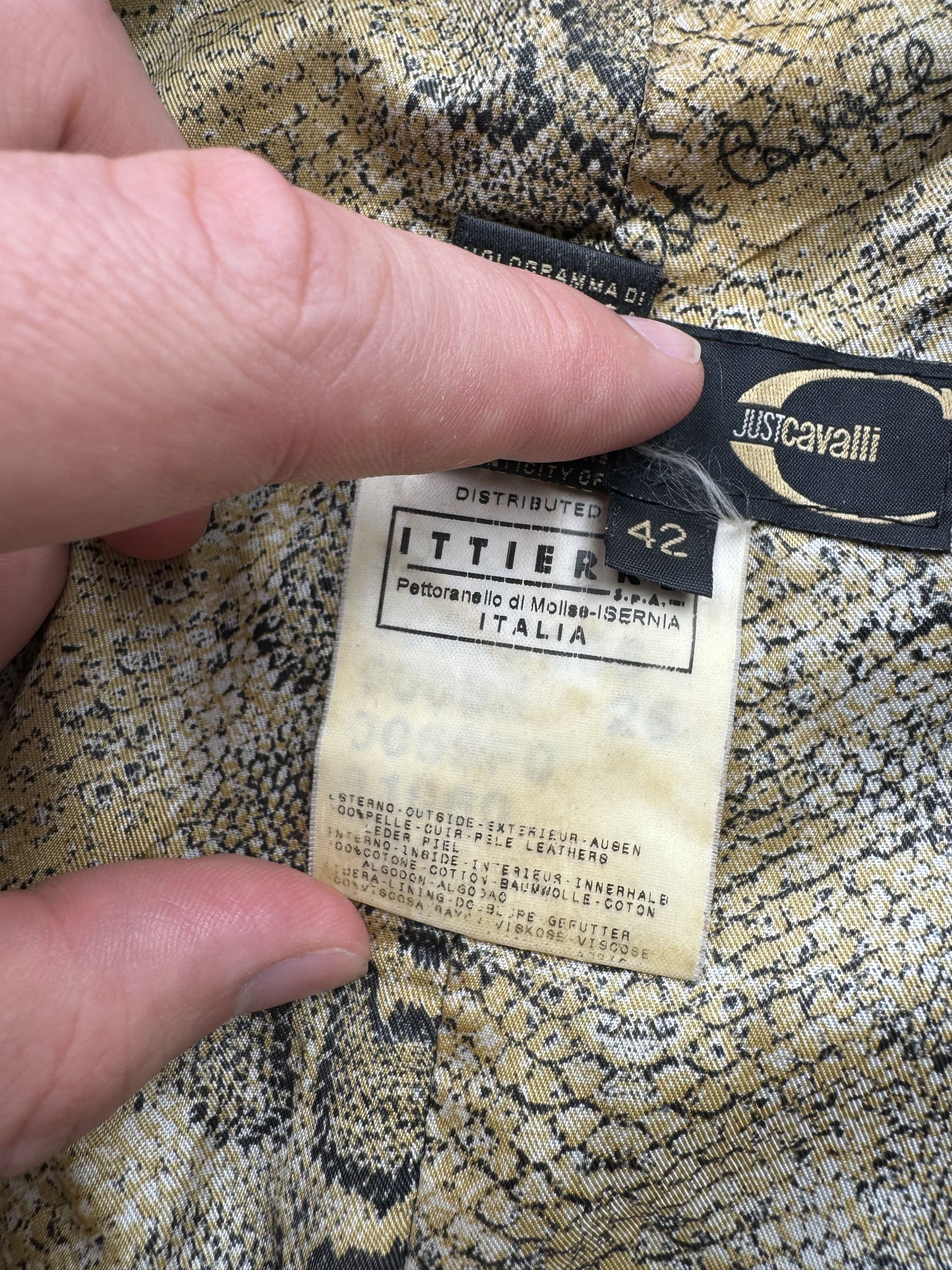 Just Cavalli × Roberto Cavalli × Vintage Just Cavalli Vintage Zipped Leather Jacket Size M / US 6-8 / IT 42-44 - 11 Thumbnail