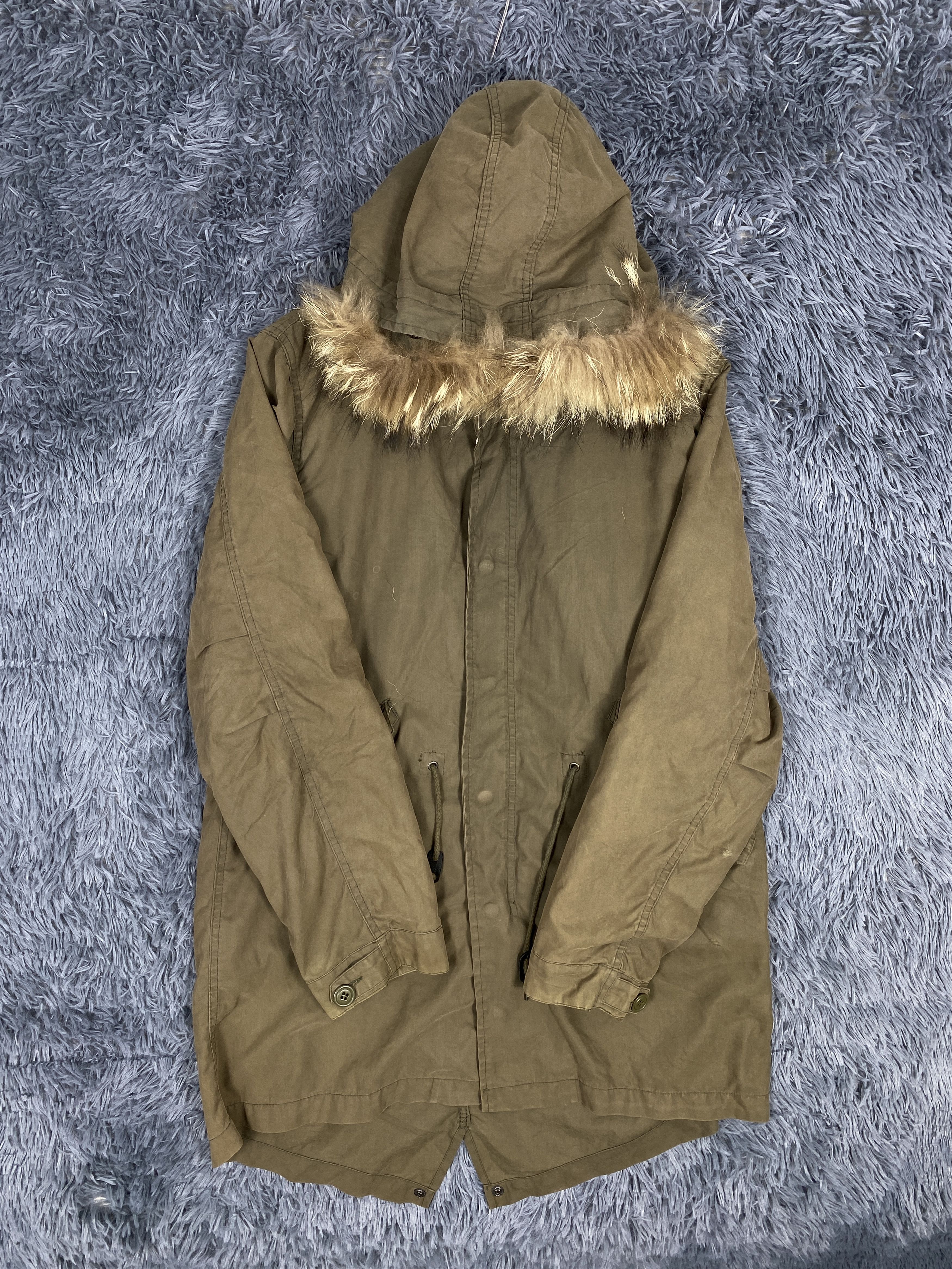 Japanese Brand Vintage Back Number Sherpa Hoodie Cotton Parkas Jacket Size US L / EU 52-54 / 3 - 4 Thumbnail