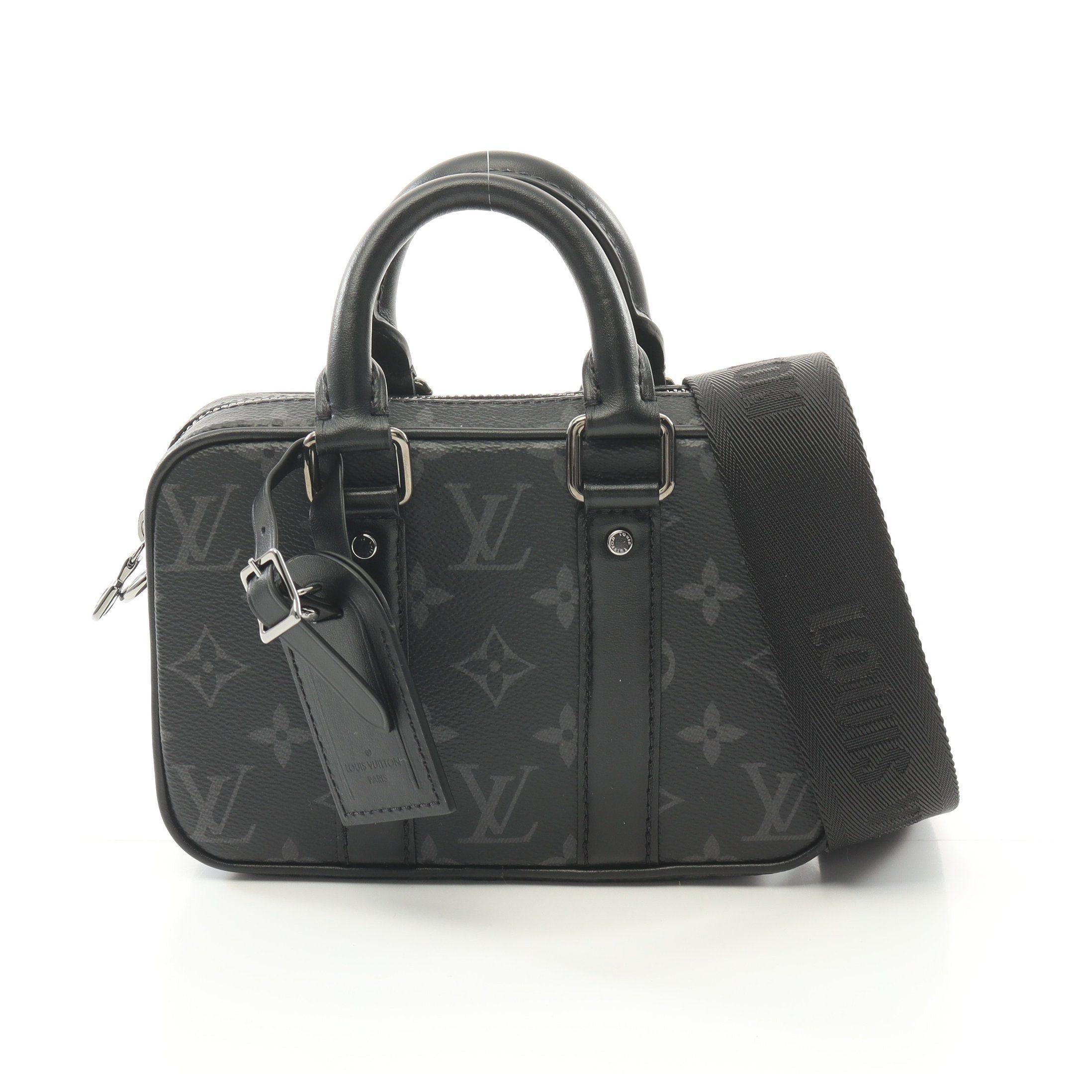 Louis Vuitton Louis Vuitton Nano Pdv Monogram Eclipse Handbag Leather Black Size ONE SIZE - 1 Thumbnail