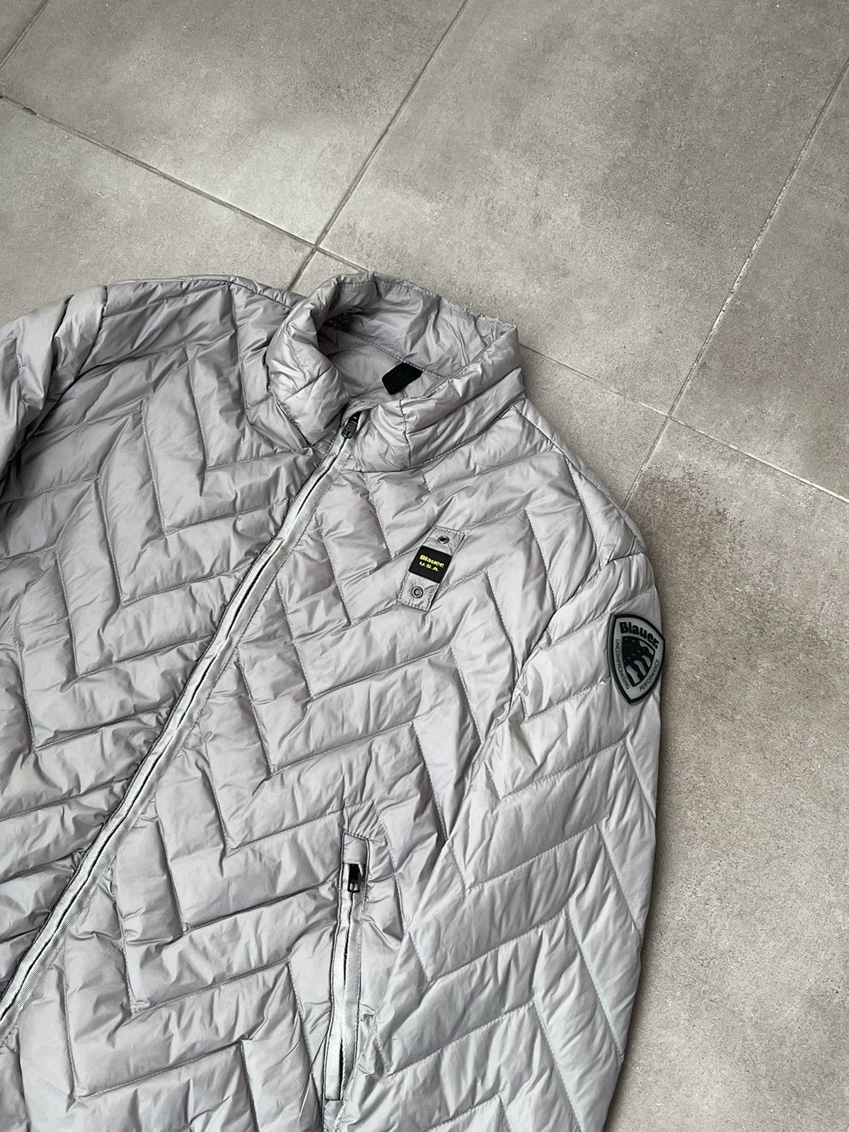 Other Blauer USA Sleeve Logo Quilted Grey Light Puffer Jacket Size US M / EU 48-50 / 2 - 9 Thumbnail