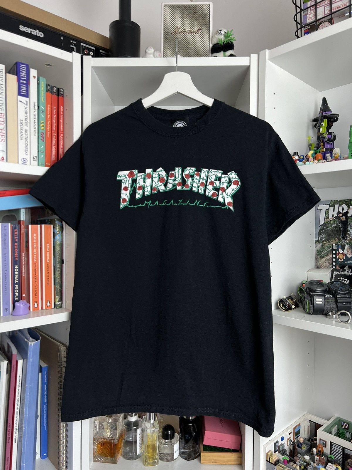 Thrasher Vintage Y2K Thrasher rose logo t-shirt M skate 90s 00s baggy |  Grailed