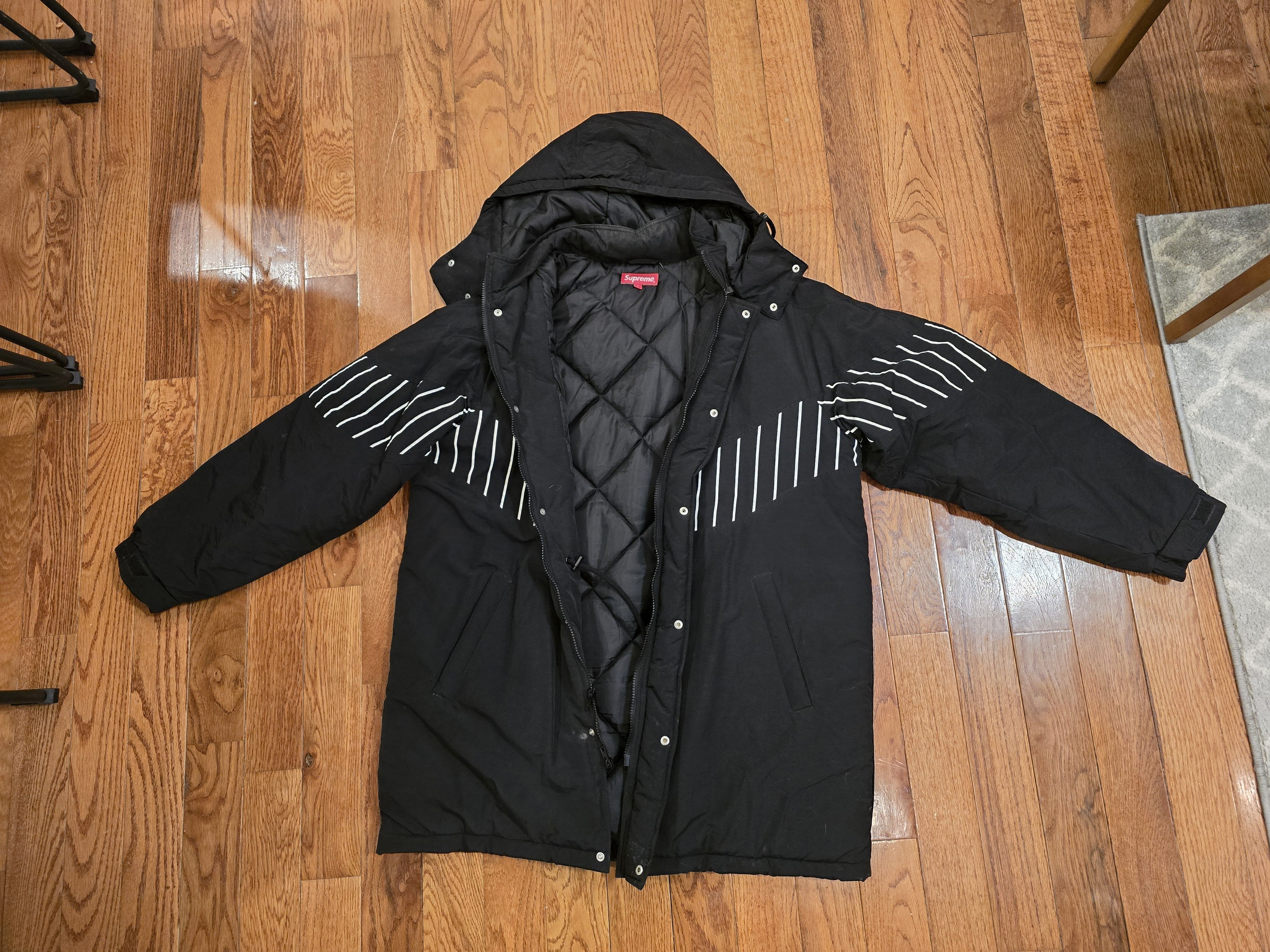 Supreme Supreme Pinstripe Panel Sports Parka Jacket Size L