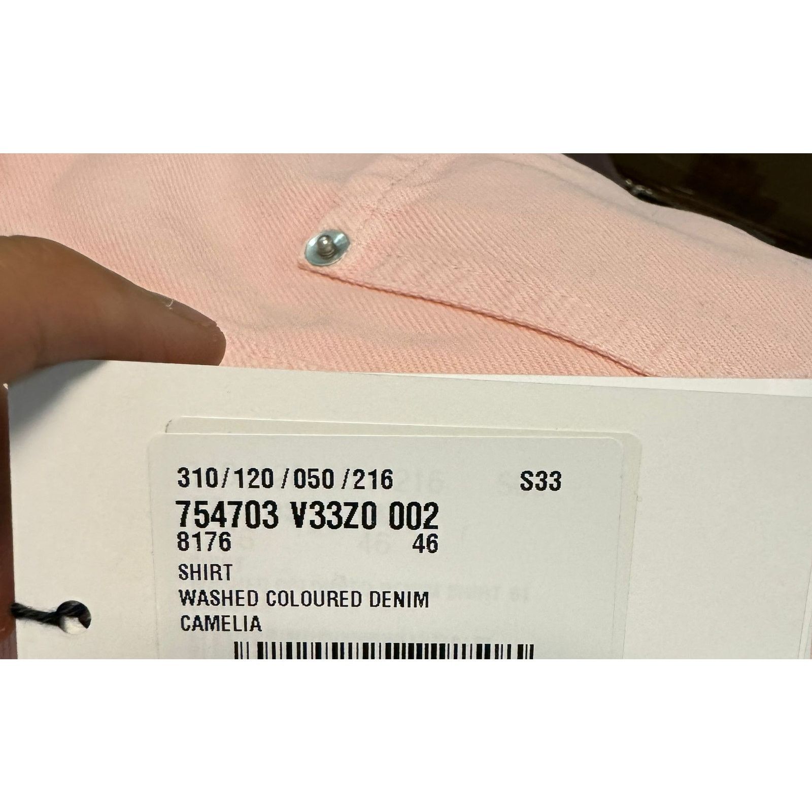 Bottega Veneta o1rshd1 Washed Colorured Denim Shirt in Camelia Size US S / EU 44-46 / 1 - 14 Thumbnail