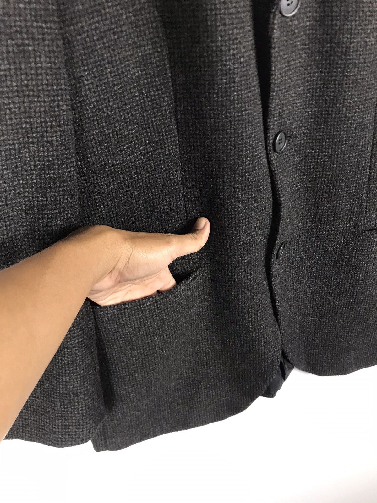 Emporio Armani 🔥Emporio Armani Wool Tweed Single Breast Coat Size 50R - 6 Thumbnail