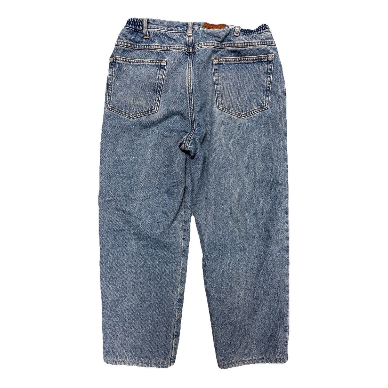 L.L. Bean LL Bean Flannel Lined Jeans Mens Size 35 (31x25) Blue Comfor Size US 35 - 2 Thumbnail