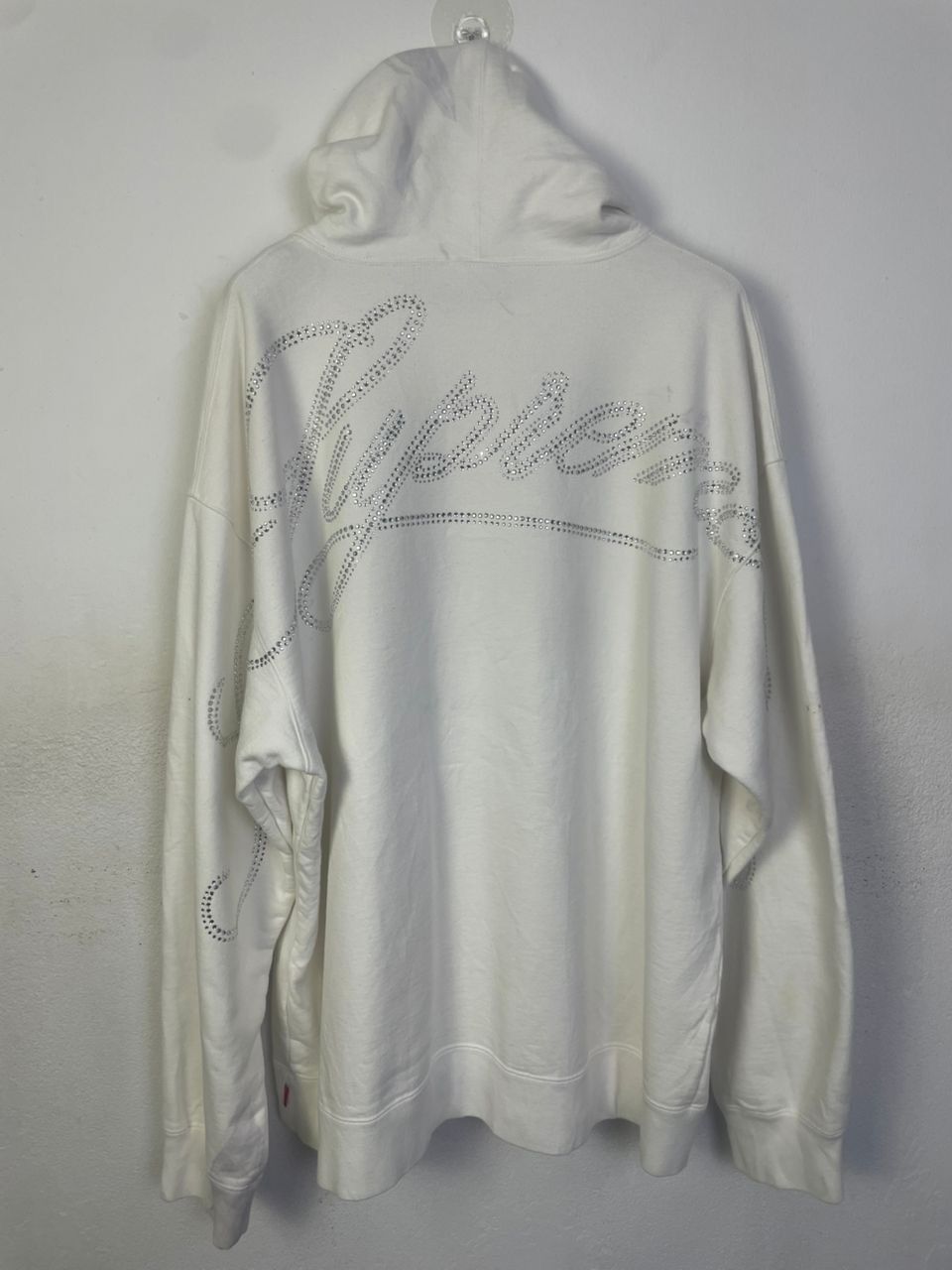 Supreme Rhinestone Script Hooded Supreme Rhinestone Script Hooded