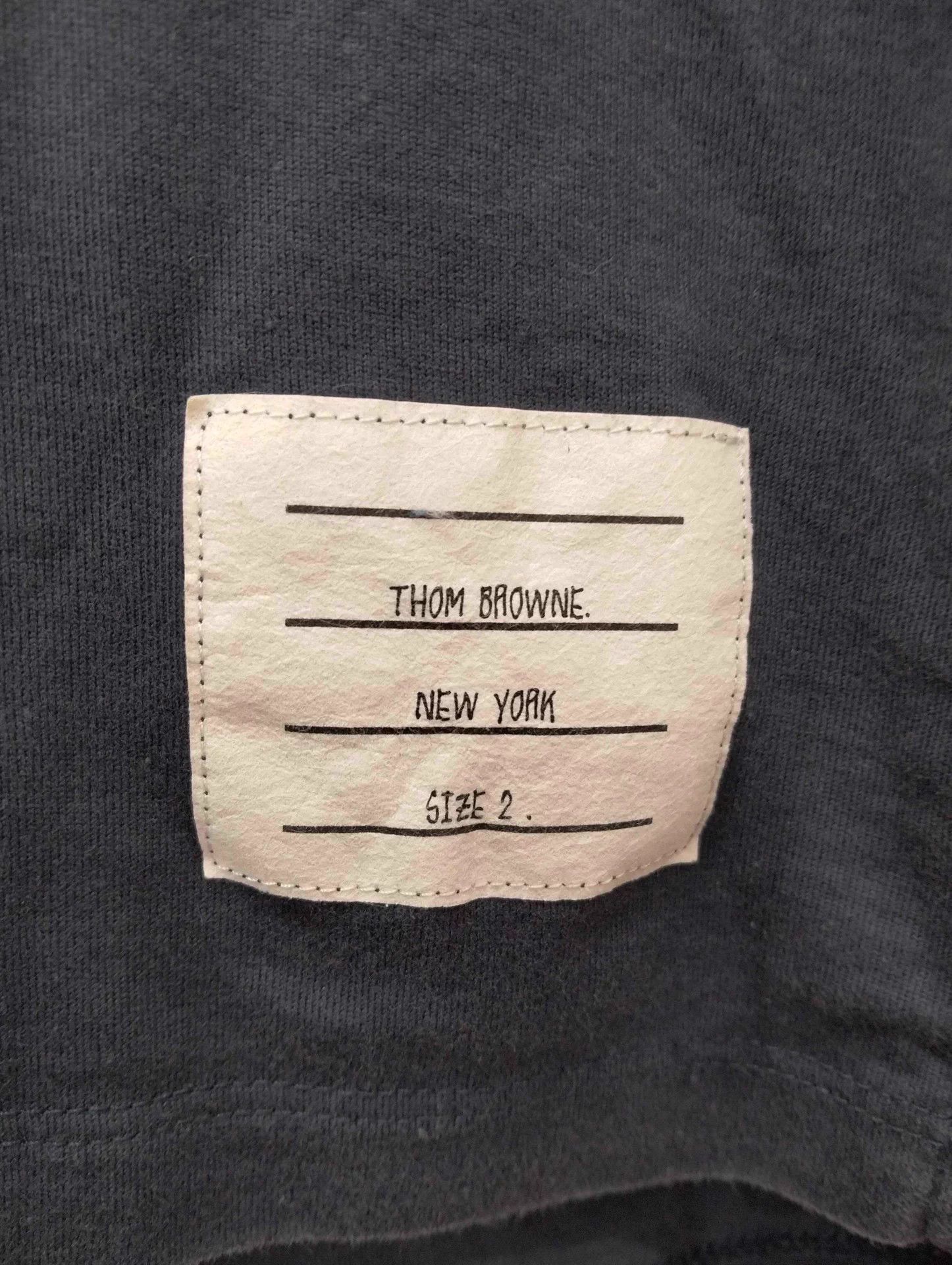 Thom Browne THOM BROWNE Navy Blue Short Sleeve Tee Size 2 Size US M / EU 48-50 / 2 - 5 Thumbnail