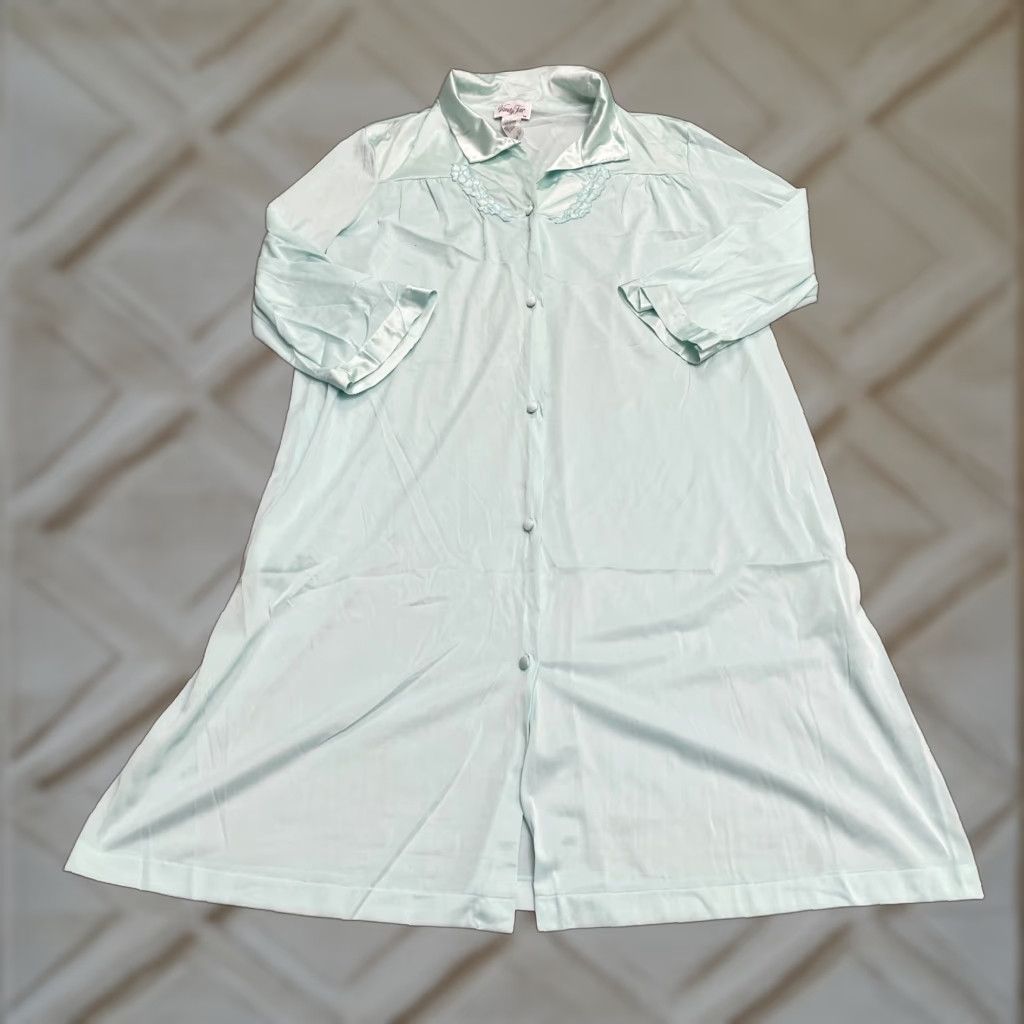 Vintage VANITY FAIR Pajama Long Shirt Womens M Green Nightgown Size M / US 6-8 / IT 42-44 - 1 Thumbnail