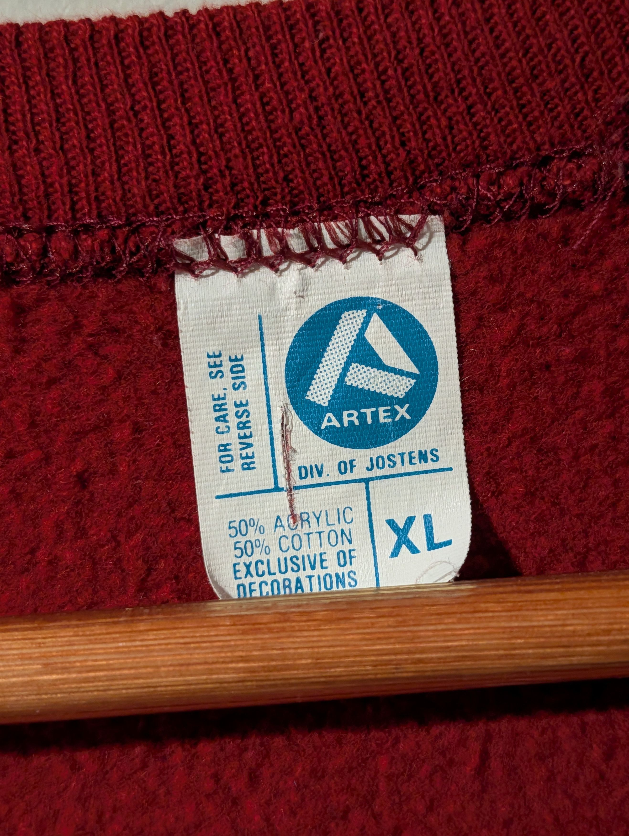 NCAA Vintage 70s Bloomsburg University Red X-Large Sweatshirt Size US XL / EU 56 / 4 - 3 Thumbnail