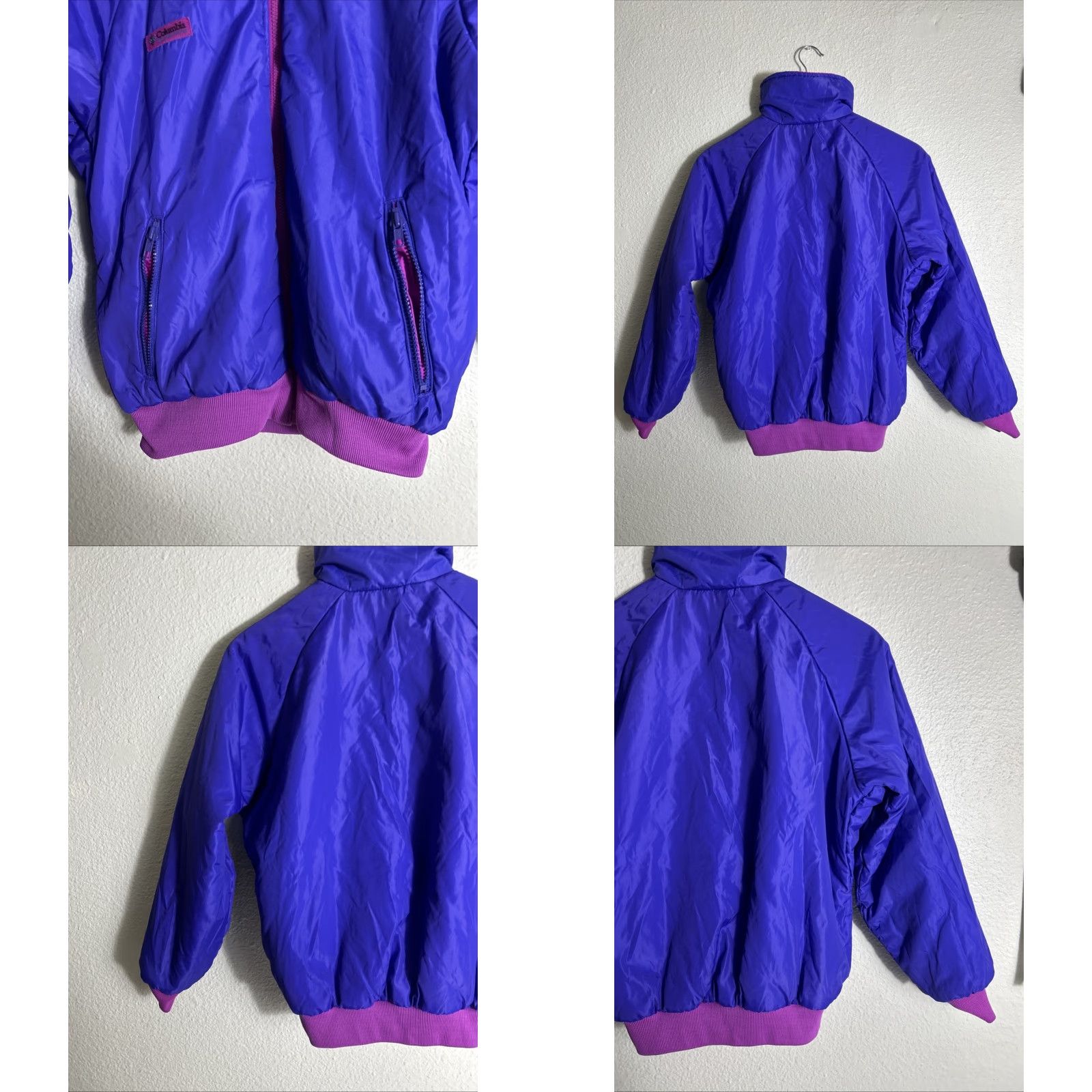 Pinko VINTAGE Columbia Women’s Jacket Reversible 90s Small Pink Purple Full Zip Puffer Size S / US 4 / IT 40 - 11 Thumbnail