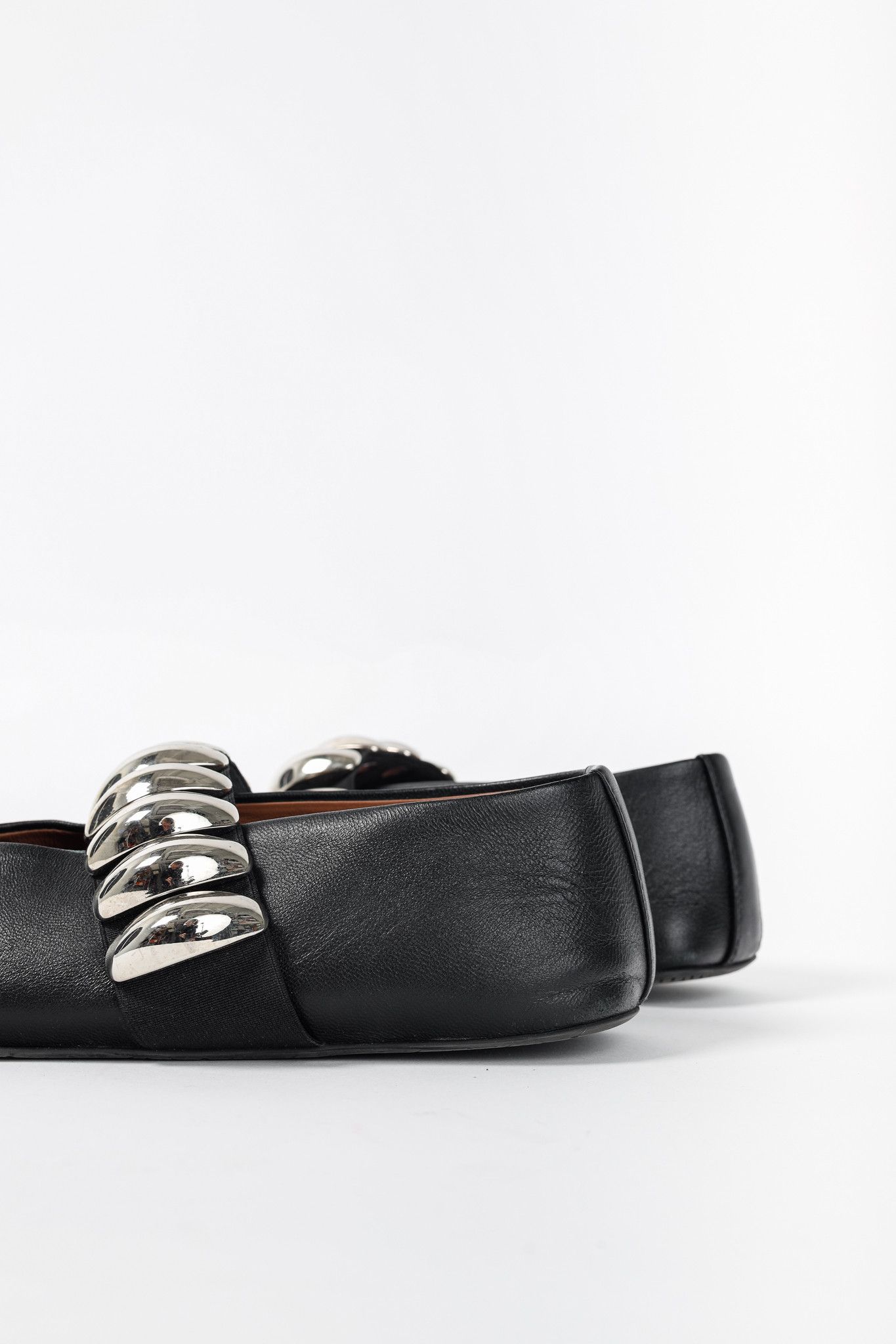 Alaia Alaia Noir Lambskin Mary-Jane Ballerina Flats Tribale Size US 7.5 / IT 37.5 - 9 Thumbnail