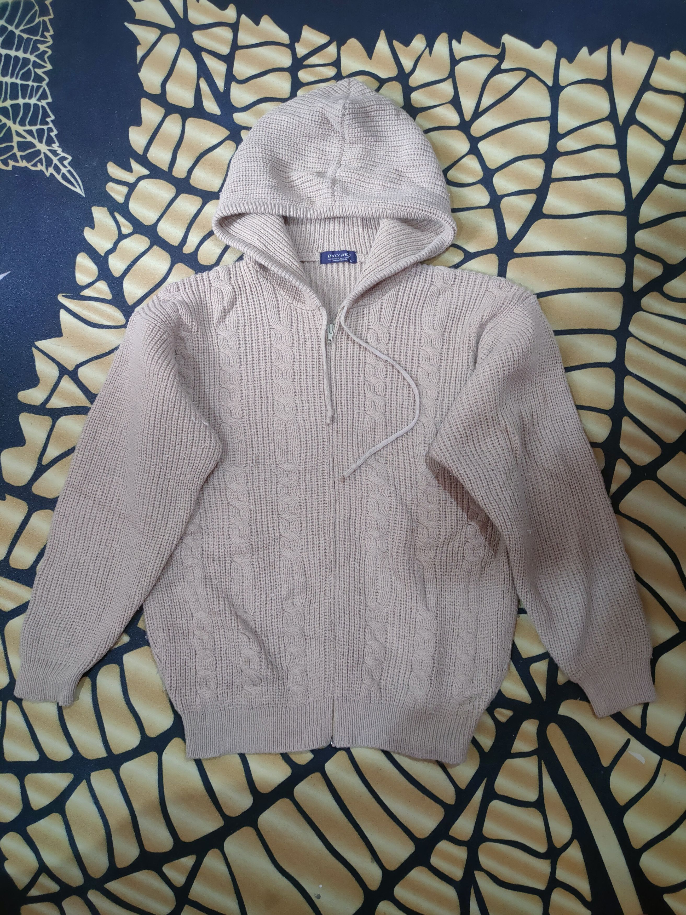 Japanese Brand Daily Wear Hoodies Brown Knitwear #148 Size US L / EU 52-54 / 3 - 11 Thumbnail