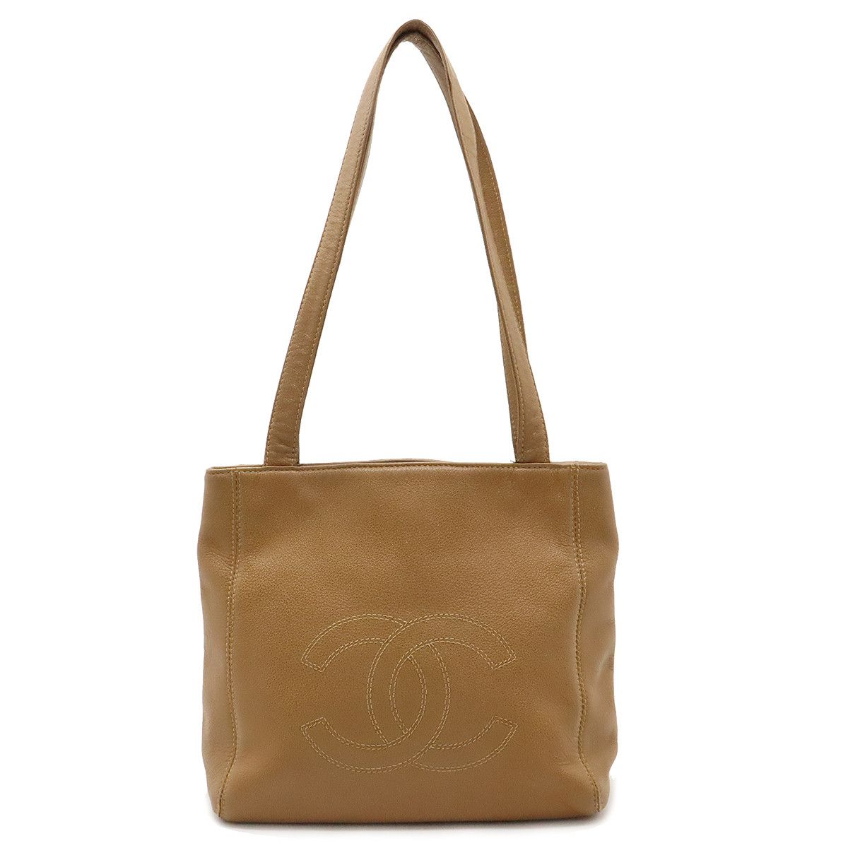 Chanel Chanel Chanel Leather Coco Mark Tote Bag Leather Tote Bag in Very Good Condition Size ONE SIZE - 1 Thumbnail