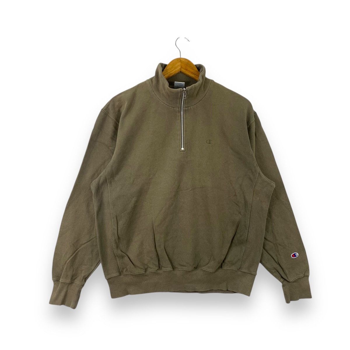 Champion Vintage CHAMPION USA Small Logo Half Zipper Sweatshirt Top Size M / US 6-8 / IT 42-44 - 1 Thumbnail