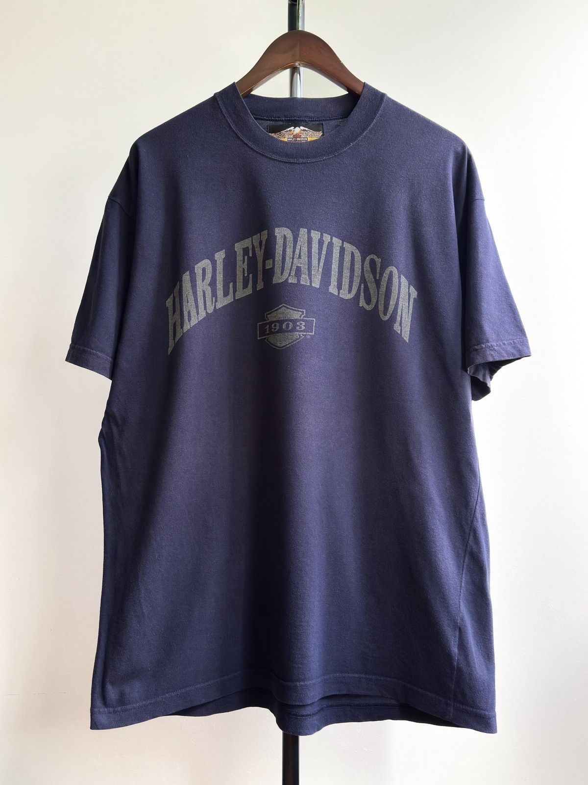 Harley Davidson Vintage Harley Davidson Reflective Big Logo Tee Size US XL / EU 56 / 4 - 1 Thumbnail