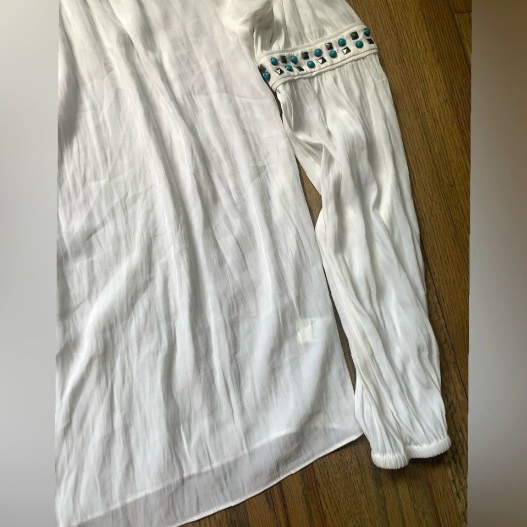 Ramy Brook Ramy Brook New York XS Long Sleeve Blouse White Women XS Blouse White Size XS / US 0-2 / IT 36-38 - 3 Thumbnail