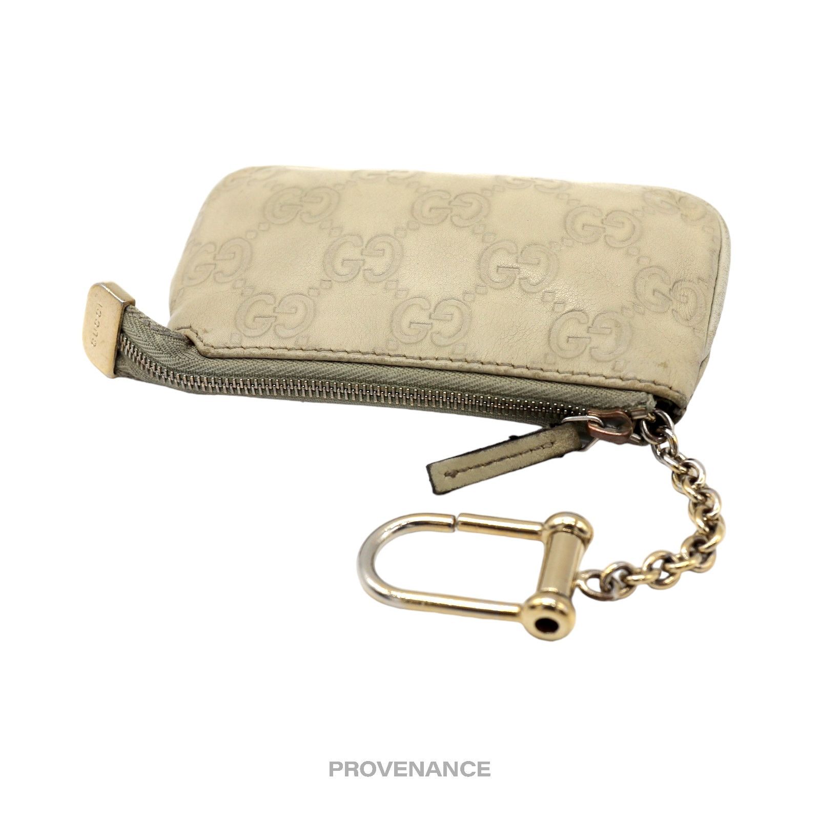 Gucci 🔴 Gucci Key Pouch Cles - Cream GG Guccissima Leather Size ONE SIZE - 4 Thumbnail