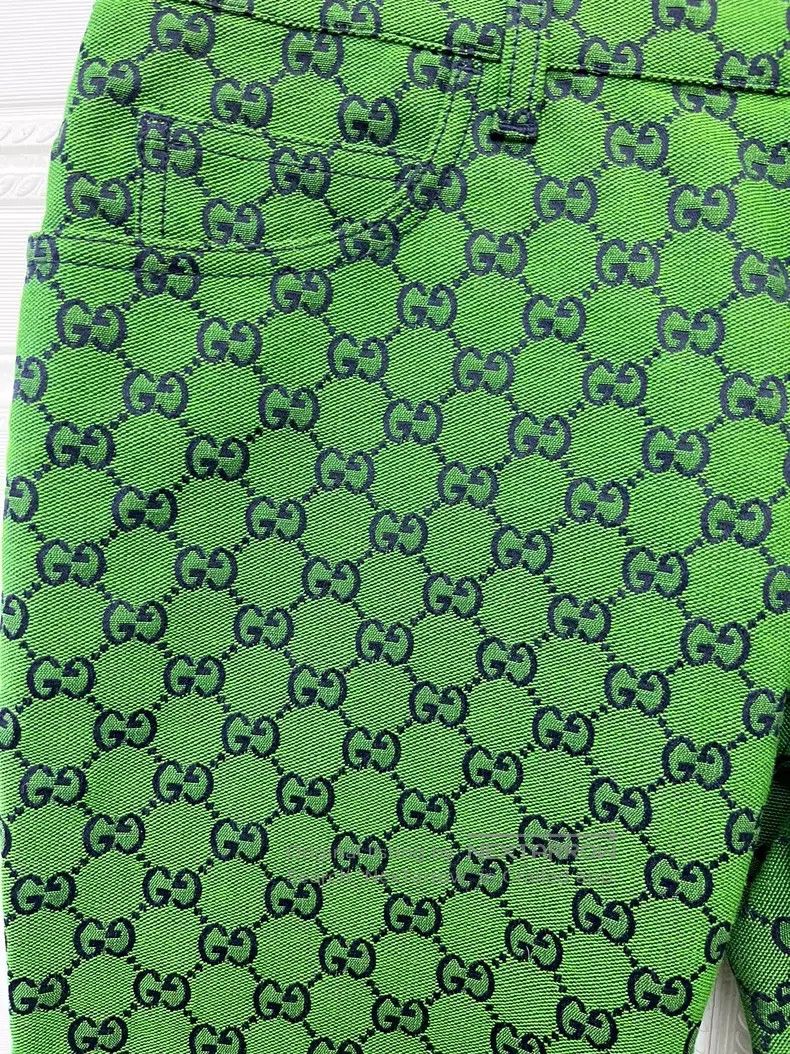 Gucci Gucci Size30 Green full logo trousers Size 42" / US 20 - 2 Thumbnail