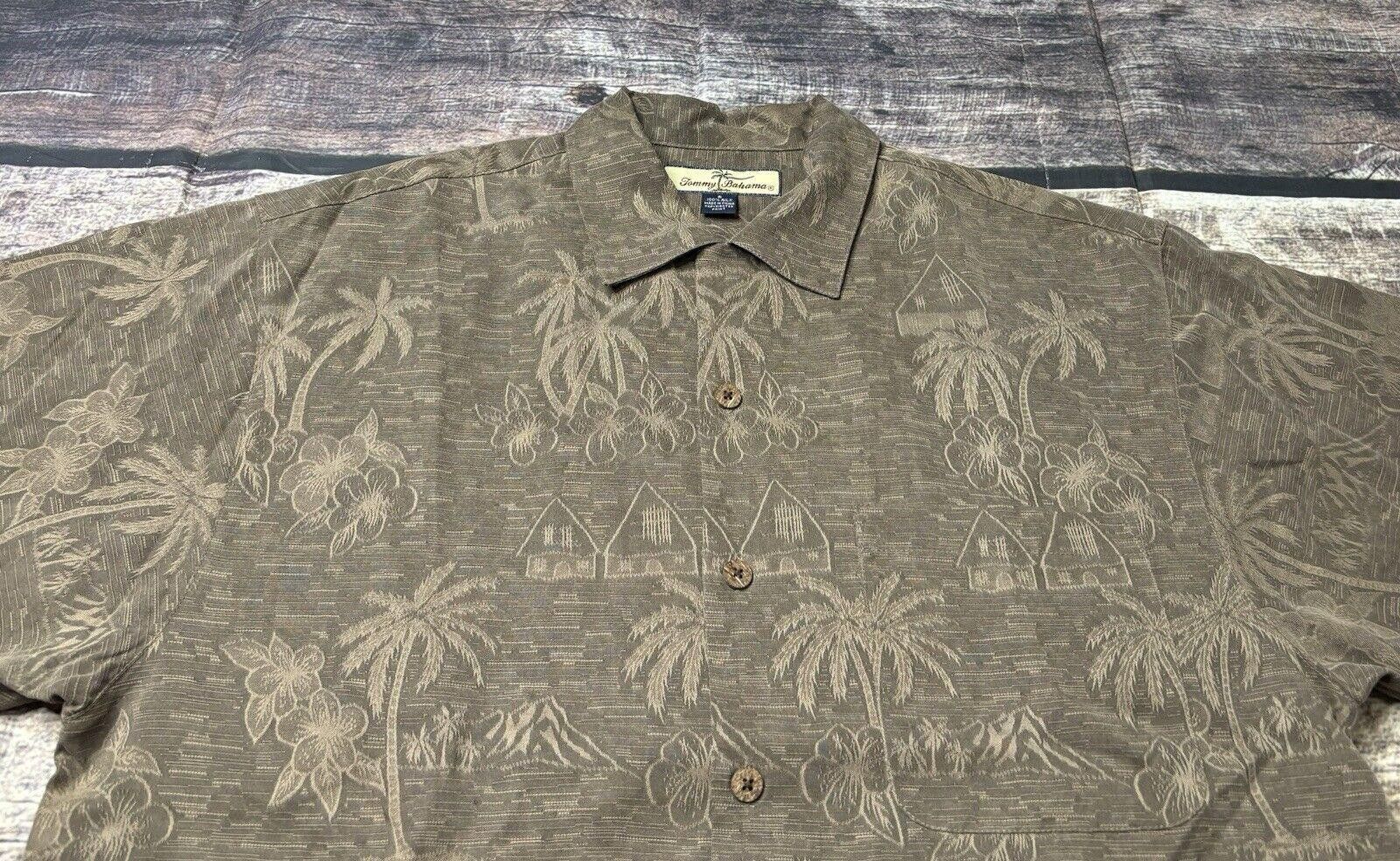 Tommy Bahama Tommy Bahama Silk Shirt Men's Small Palm Trees Huts Floral Size US S / EU 44-46 / 1 - 4 Thumbnail
