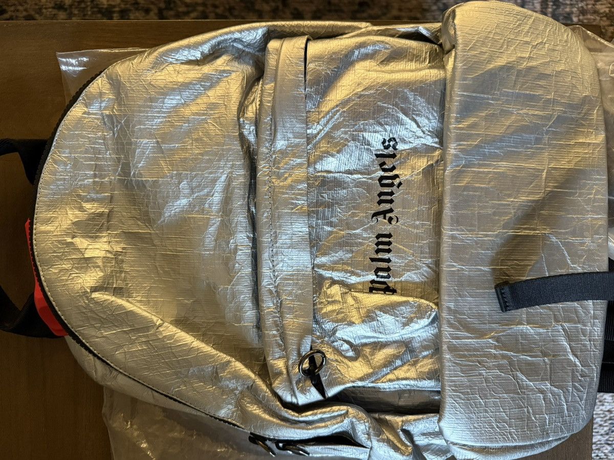 Palm Angels Palm Angels Silver Logo Backpack Size ONE SIZE - 4 Thumbnail