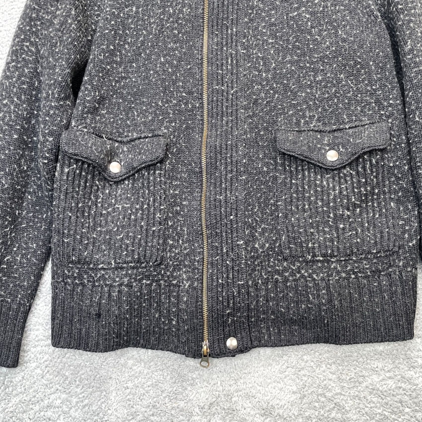 Banana Republic Banana Republic Sweater Mens M Gray Merino Extra Fine Wool Blend Full Zip Knit Full Zip Fashion Pockets Size US M / EU 48-50 / 2 - 6 Thumbnail