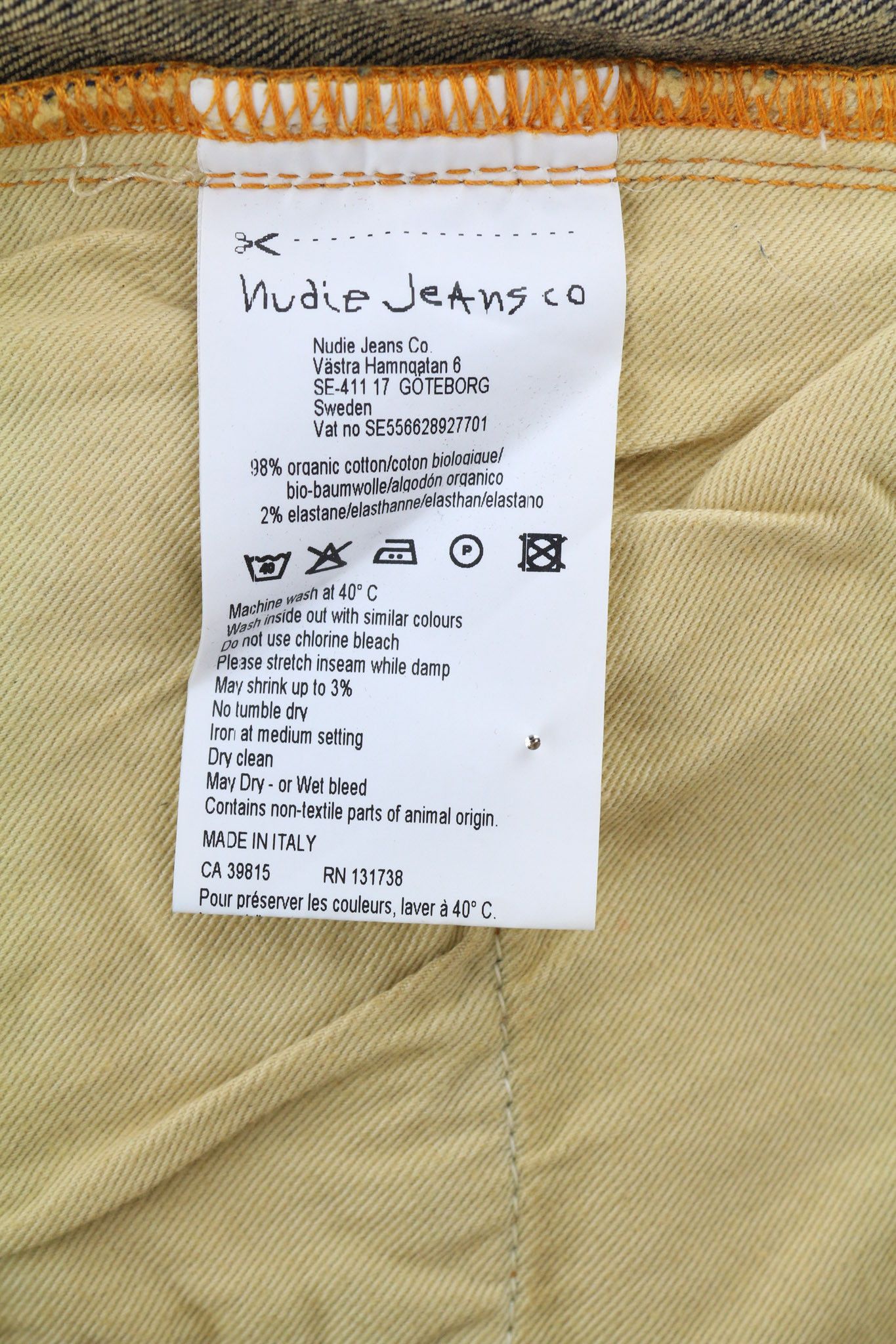 Nudie Jeans TUBE TOM W28/L34 Golden Indigo Organic Blue Jeans 81621 Size US 28 / EU 44 - 6 Thumbnail