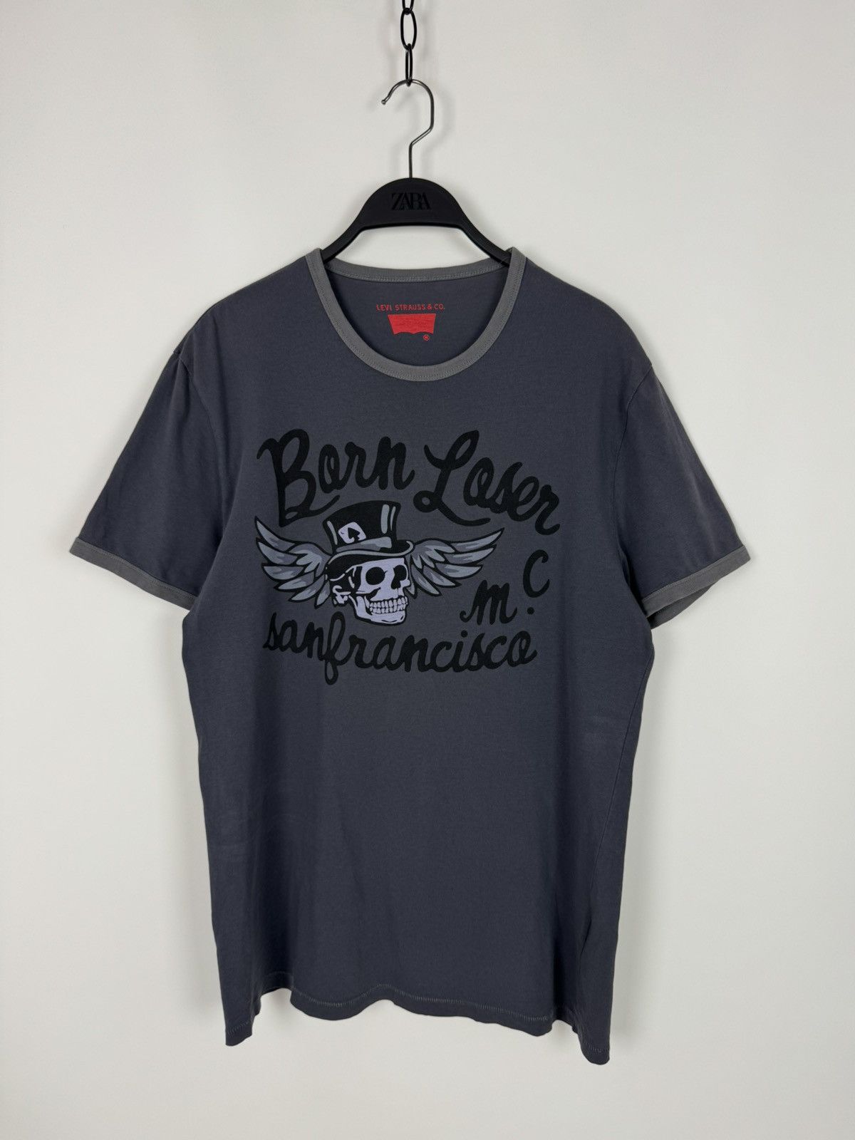 Levi's × Vintage Y2K Vintage Levi’s Born Lover Skull Single Stitch T-Shirt Size US M / EU 48-50 / 2 - 1 Thumbnail