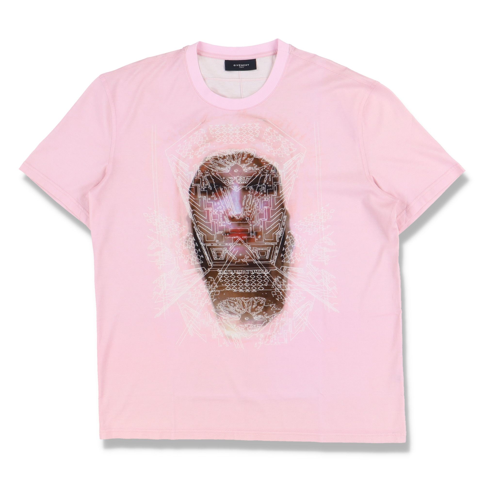 image of Givenchy Pink Madonna Tron Print T-Shirt, Men's (Size 2XL)