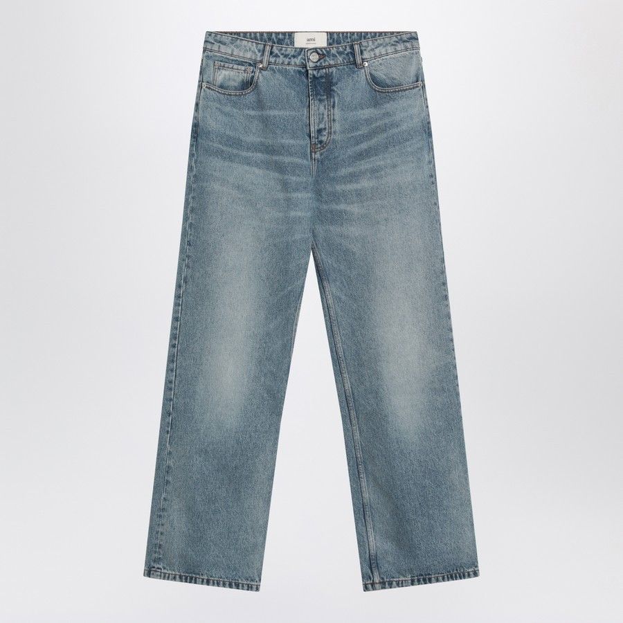 AMI o1d2blof0625 Denim Jeans in Light Blue Size US 33 - 1 Thumbnail