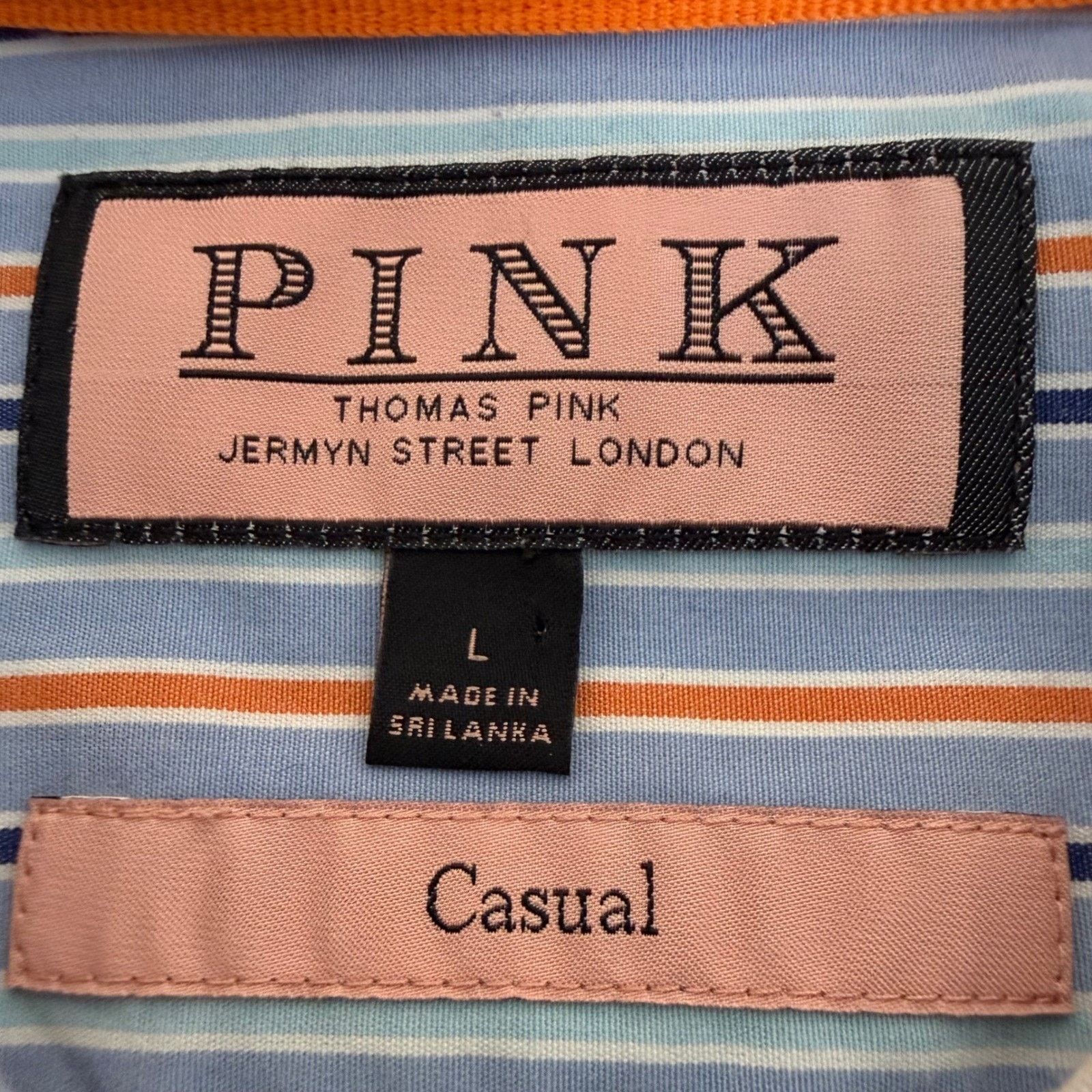 Thomas Pink Thomas Pink Shirt Mens L Blue Striped Luxury Dress Office Size US L / EU 52-54 / 3 - 2 Thumbnail