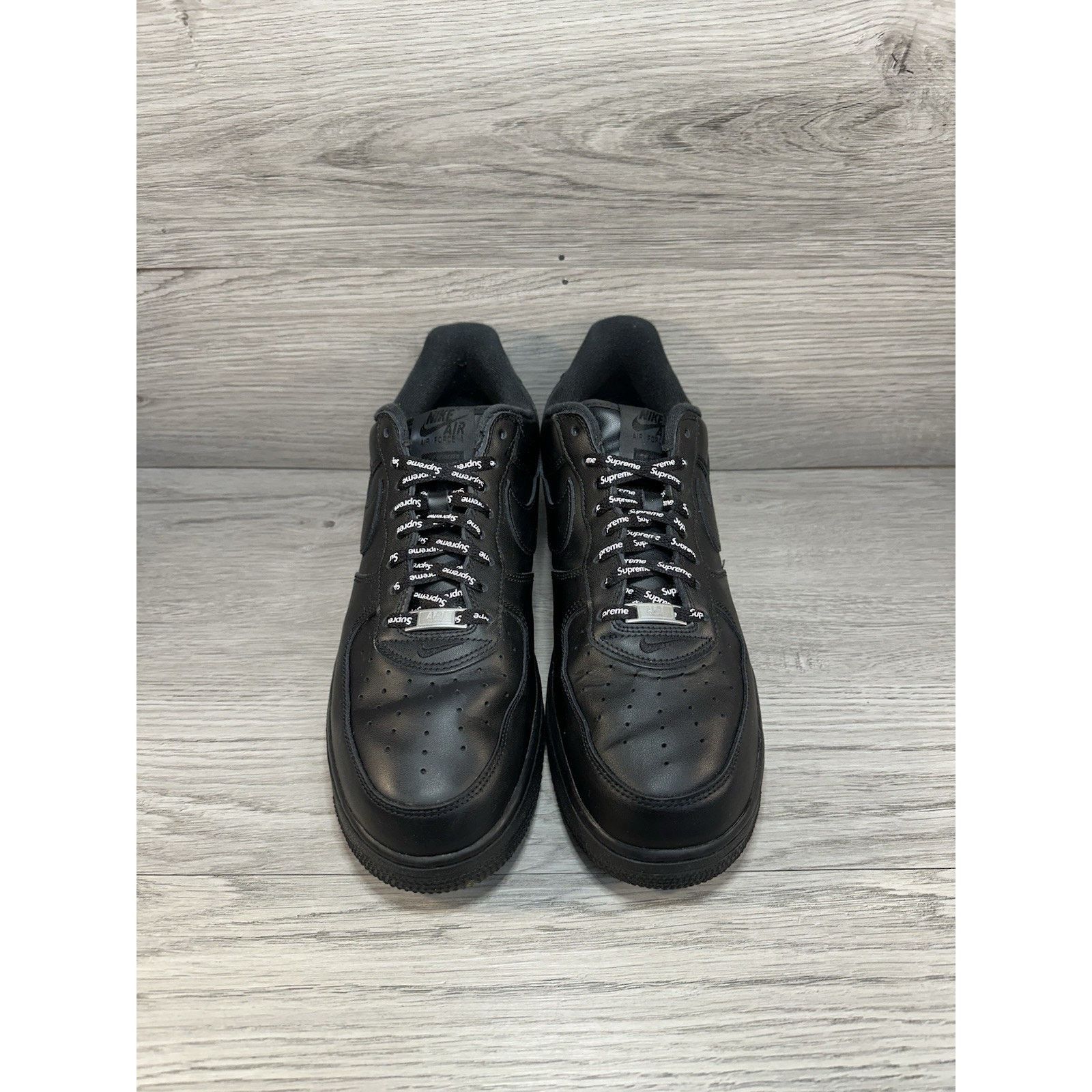 Nike Nike Air Force 1 Low x Supreme Box Logo - Black - Size 12 Size US 12 / EU 45 - 4 Thumbnail