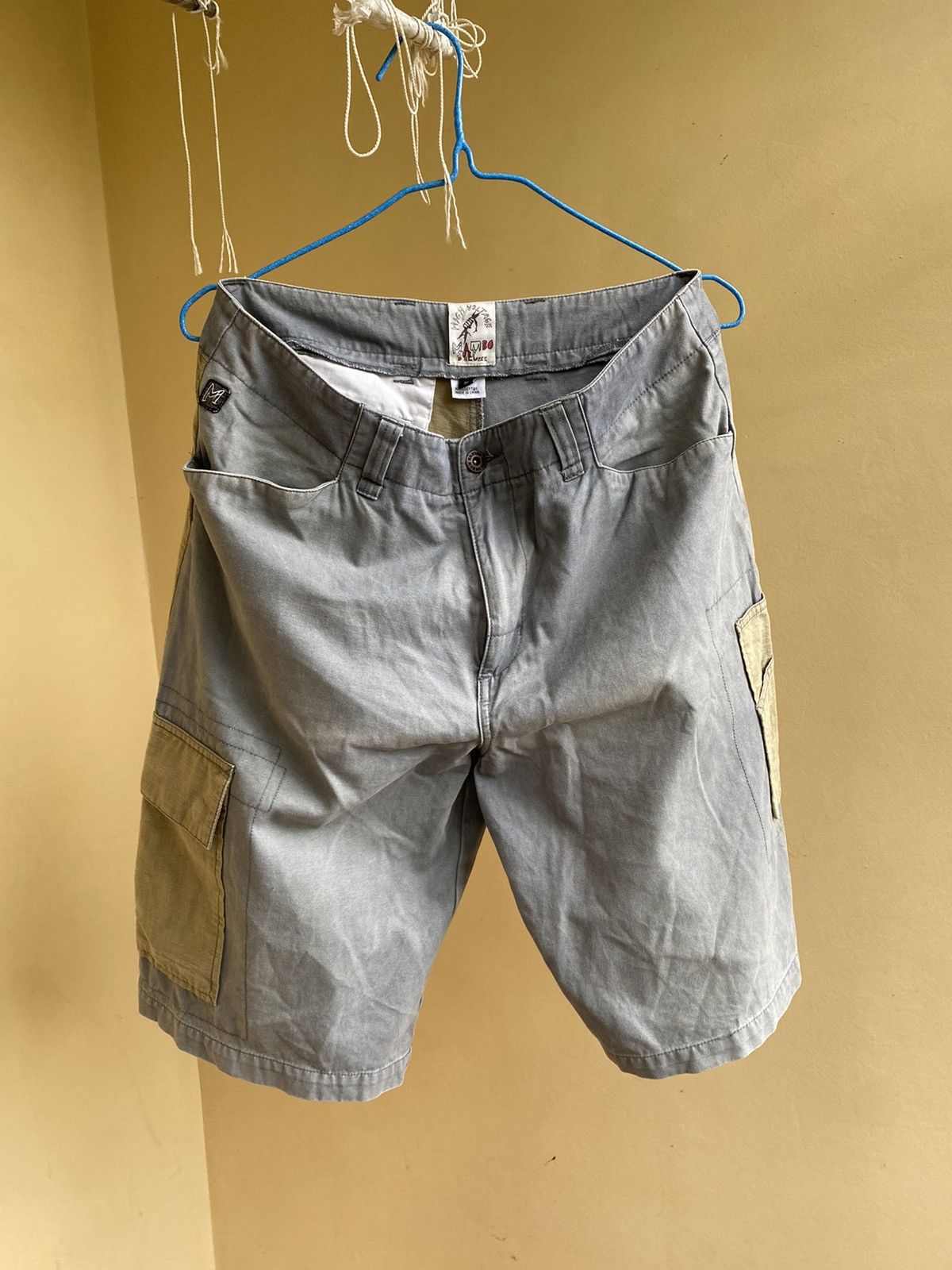 Mambo × Vintage Rare! Vintage 1990’s Mambo Night Voltage Cargo Shorts Size US 32 / EU 48 - 10 Thumbnail