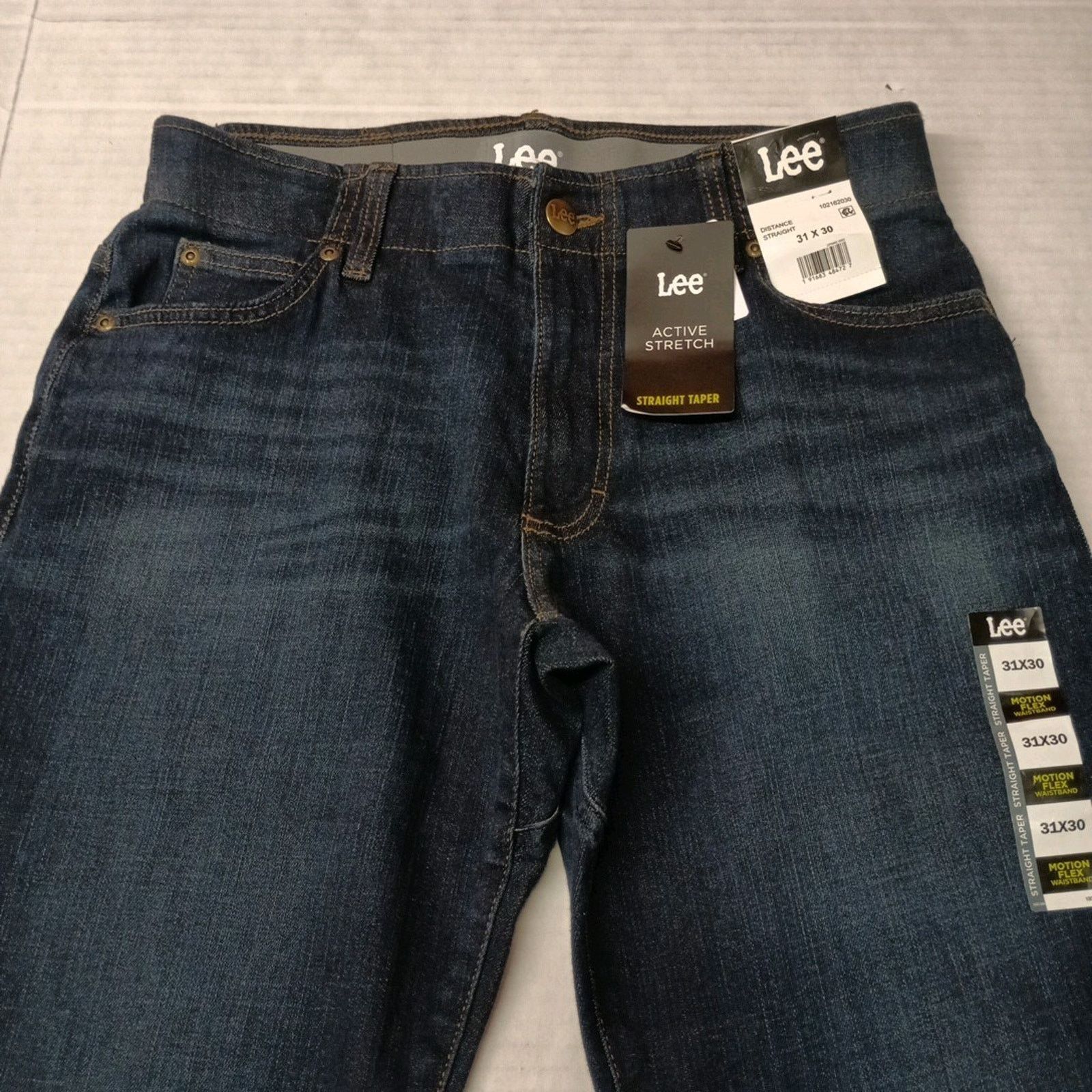Lee Lee Men's 31x30 Straight Taper Motion Flex Dark Blue Jeans Size US 31 - 5 Thumbnail