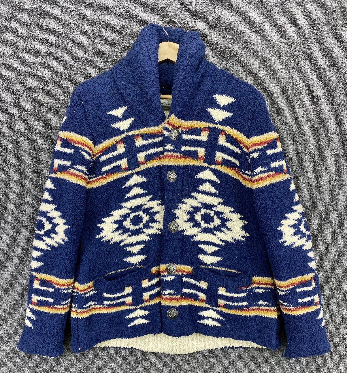 Japanese Brand Vintage Kula Lani Hawaii Navajo Style Fleece Jacket Size L / US 10 / IT 46 - 1 Thumbnail