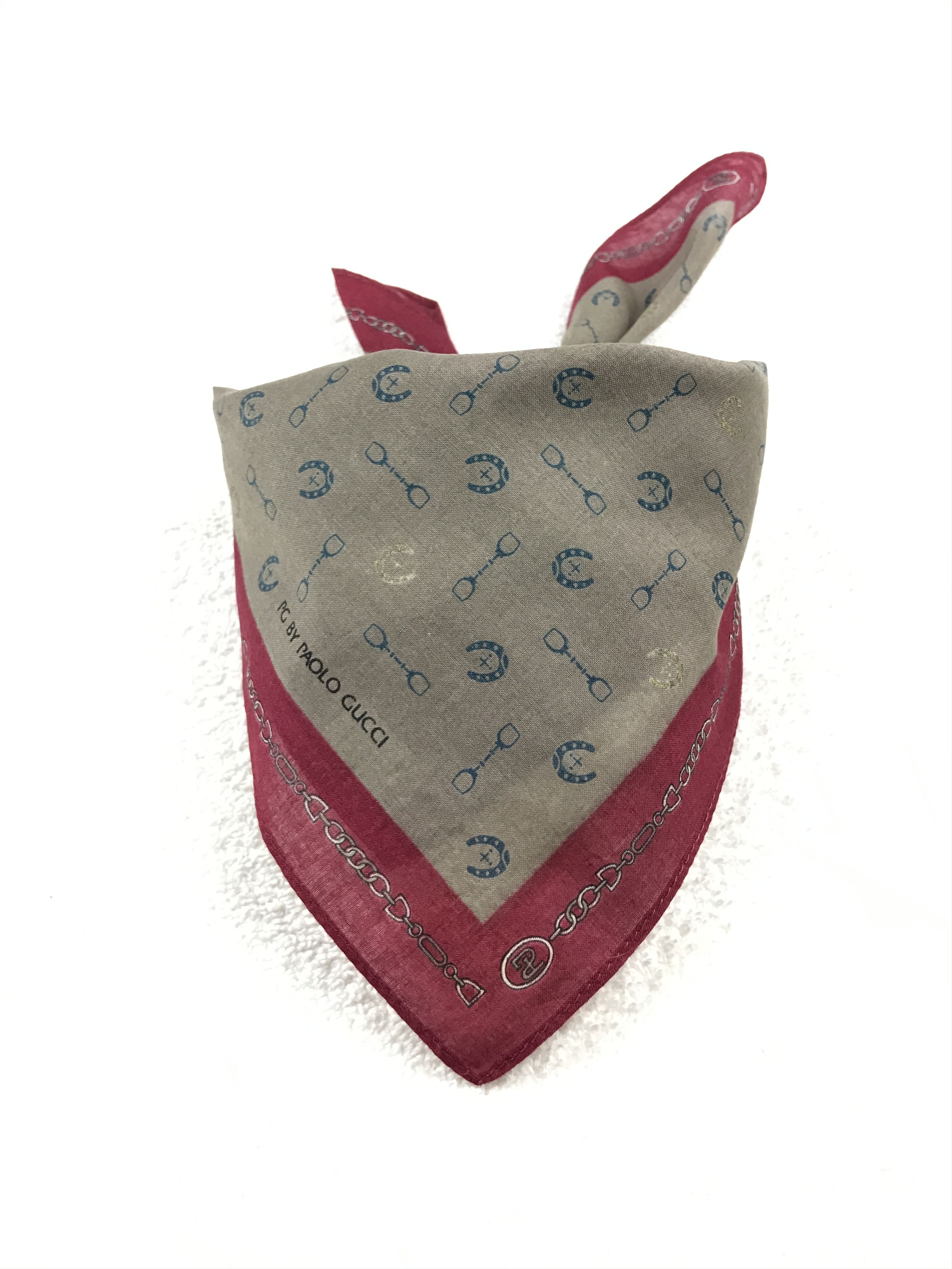 Paolo Gucci × Vintage Vintage Paolo Gucci Bandana Neckerchief Handkerchief Size ONE SIZE - 3 Thumbnail